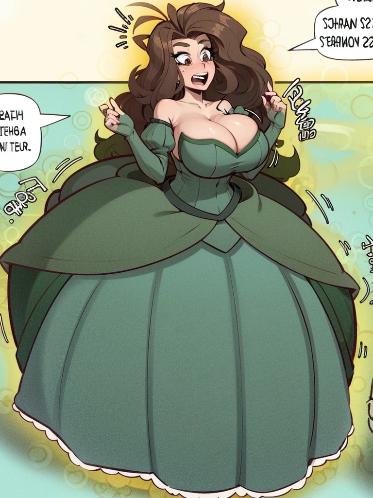 Gigantic tits, detailed face,brown eyes, shocked, detailed nose, detailed hands, fingers,