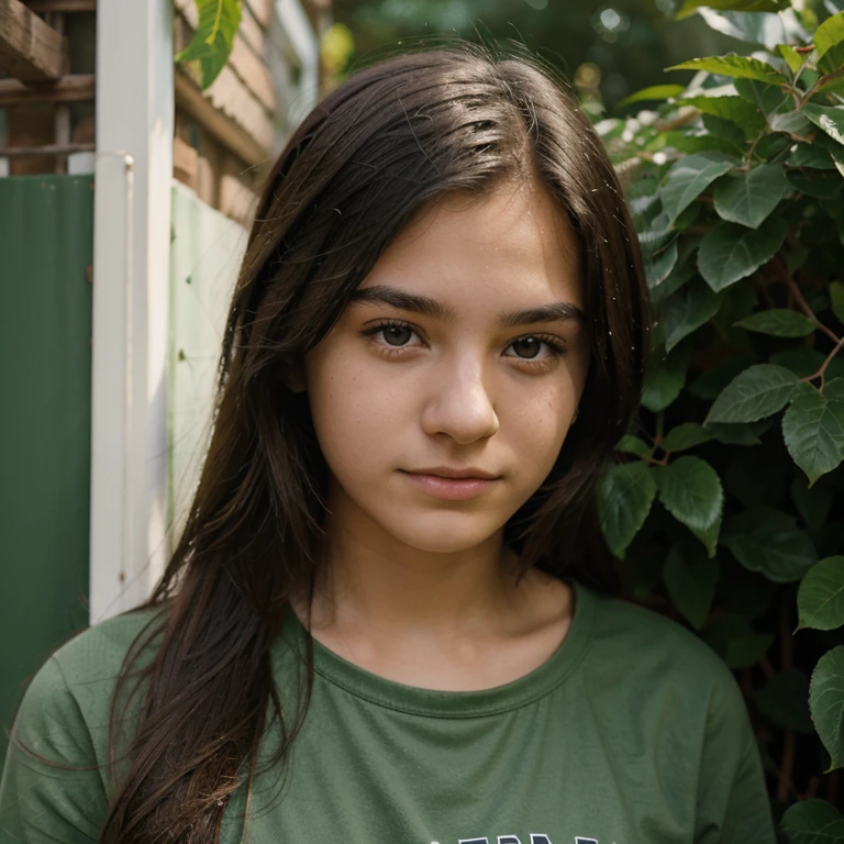 An 18 year old teenager with a green background