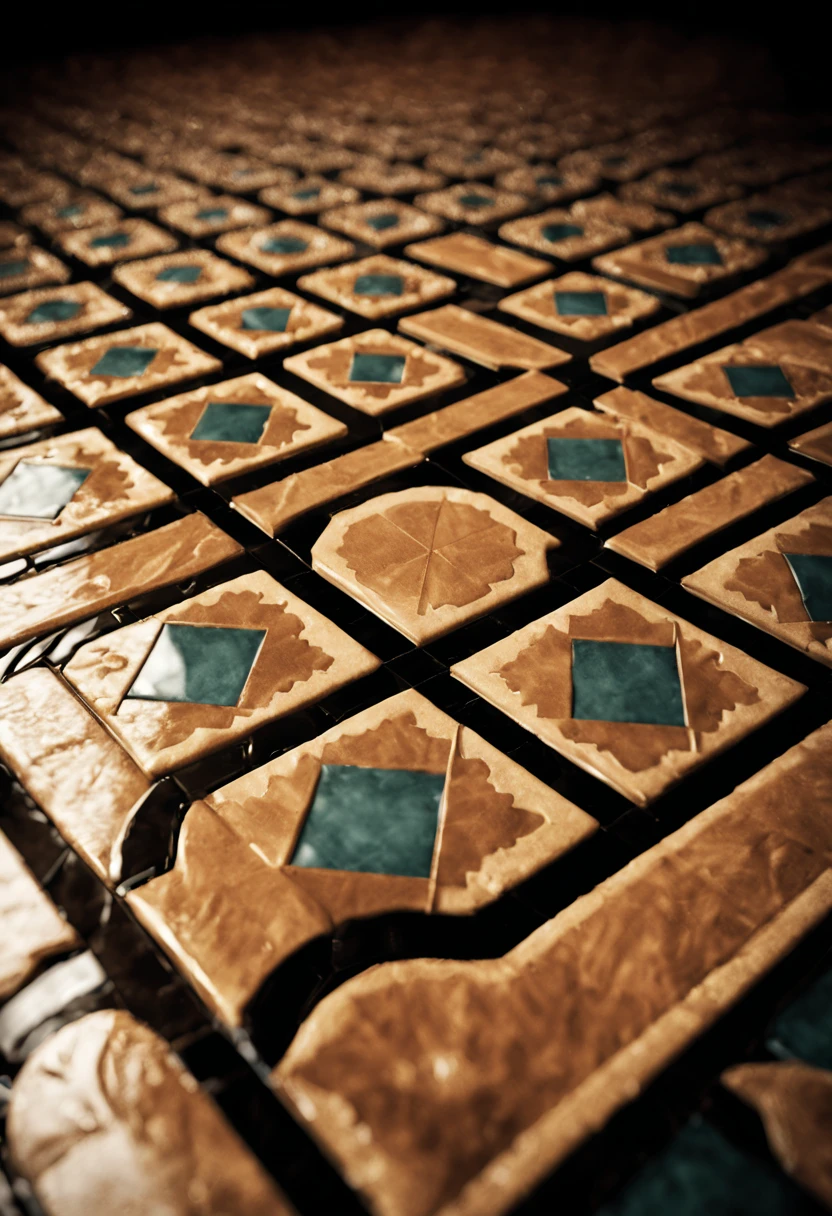 tile background, Art Deco, depth of field, ray tracing, award winning