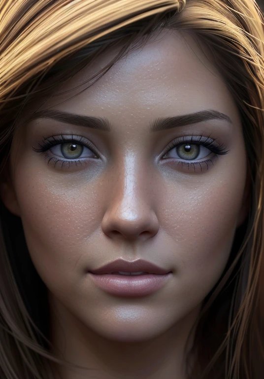 a close up of a woman with brown eyes and brunette hair, ultra realistic digital painting, hyperrealistic digital painting, hyper realistic digital painting, ultrarealistic digital art, highly realistic digital art, hyperrealistic digital art, photorealistic digital painting, ultra-realistic digital art, hyper realistic digital art, photorealistic faces, ultra realistic digital art, ultra detailed portrait