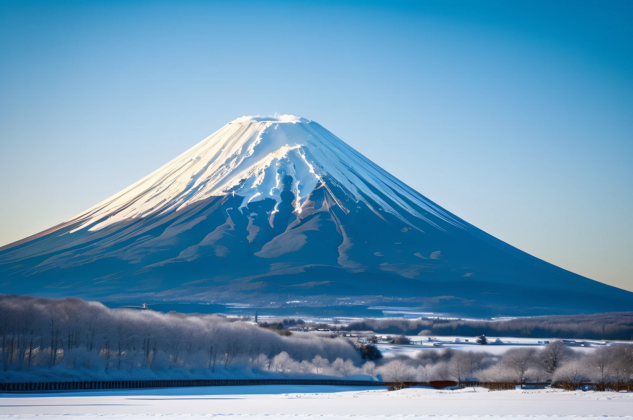 mont. Mt.Fuji with snow,Mystical