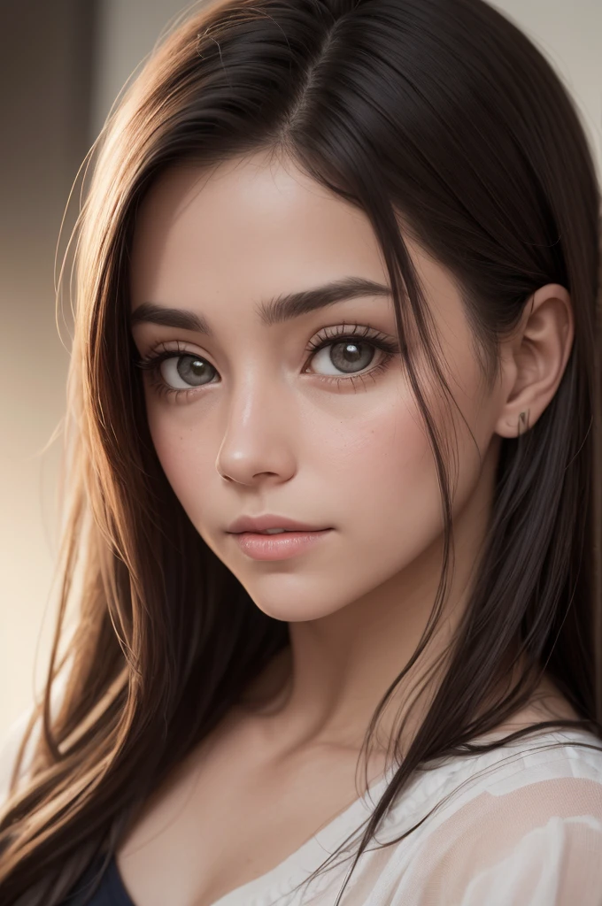 (((rostro hiperrealista)))(((detalle de piel extremadamente realista))) (rostro con sombras detalladas) (obra maestra, highest qualityr), (realista, foto_realista:1.9), ((photo session)) Realistic photograph of a 12 Portrait of a girl of a few years, looking directly at the camera with a neutral and serene expression. La imagen debe capturar la esencia de la inocencia y la juventud. The photo taken with an analog camera, focusing especially on the details of the face and soft lighting to highlight its features, foco nítido, 8k, UHD, alta calidad, detallado intrincado, muy detallado, hiperrealista.