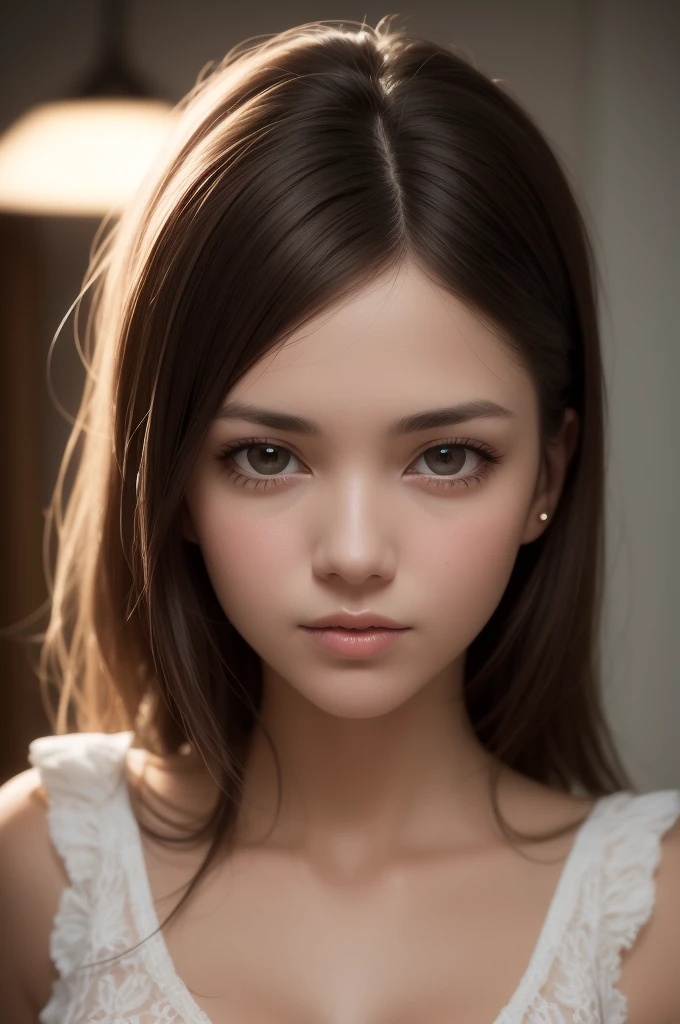 best quality, masterpiece, (realistic:1.2), 1 girl, brown hair, brown eyes,Front, detailed face, beautiful eyes