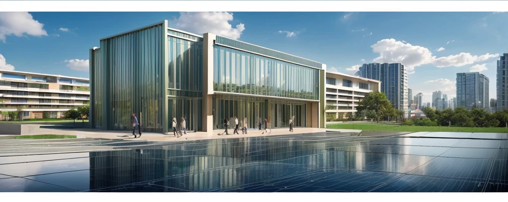 (stories:1.2)A modern ecological school building located in Sao Paulo, with surrounding architecture and vibrant atmosphere. (school buildinain focus of contemporary images, State-of-the-art teaching building stands out in landscape. The school building has a stylish and innovative architectural style, Showcase the perfect fusion of functionality and aesthetics. the design demonstrates a strong commitment to sustainability, Has features such as solar panels, Green roof, and rainwater harvesting.
(surrounding buildings) The teaching building surrounded by tall modern buildings, This contributes to the dynamic visual appeal of the cityscape. These buildings represent São Paulo's rapid growth and development, In stark contrast to the school’s focus on education and sustainability. The combination of old and new buildings creates interesting juxtapositions,Showcasing the diversity of architecture.
(Green environment, Healthy environment) There are green trees around the school, Has well-maintained gardens and trees,Provide shade and create a peaceful environment for students. Incorporate nature into design,create health、Inspiring learning atmosphere, Encourage students to build relationships with the environment.
(energeticatmosphere, a vibrant atmosphere) The picture exudes vitality、Vibrant breath, Capture the busy activities of students engaged in various educational activities. Students can be seen walking around campus, Talking and laughing with each other, and participate in extracurricular activities. This atmosphere reflects the school’s commitment to fostering a sense of community and developing the whole student.
(Excellence in education) Overall image quality of the highest standards, Depict 4K resolution scenes with ultra-detailed rendering. vibrant with colors、true to life, Bring the whole scene into l