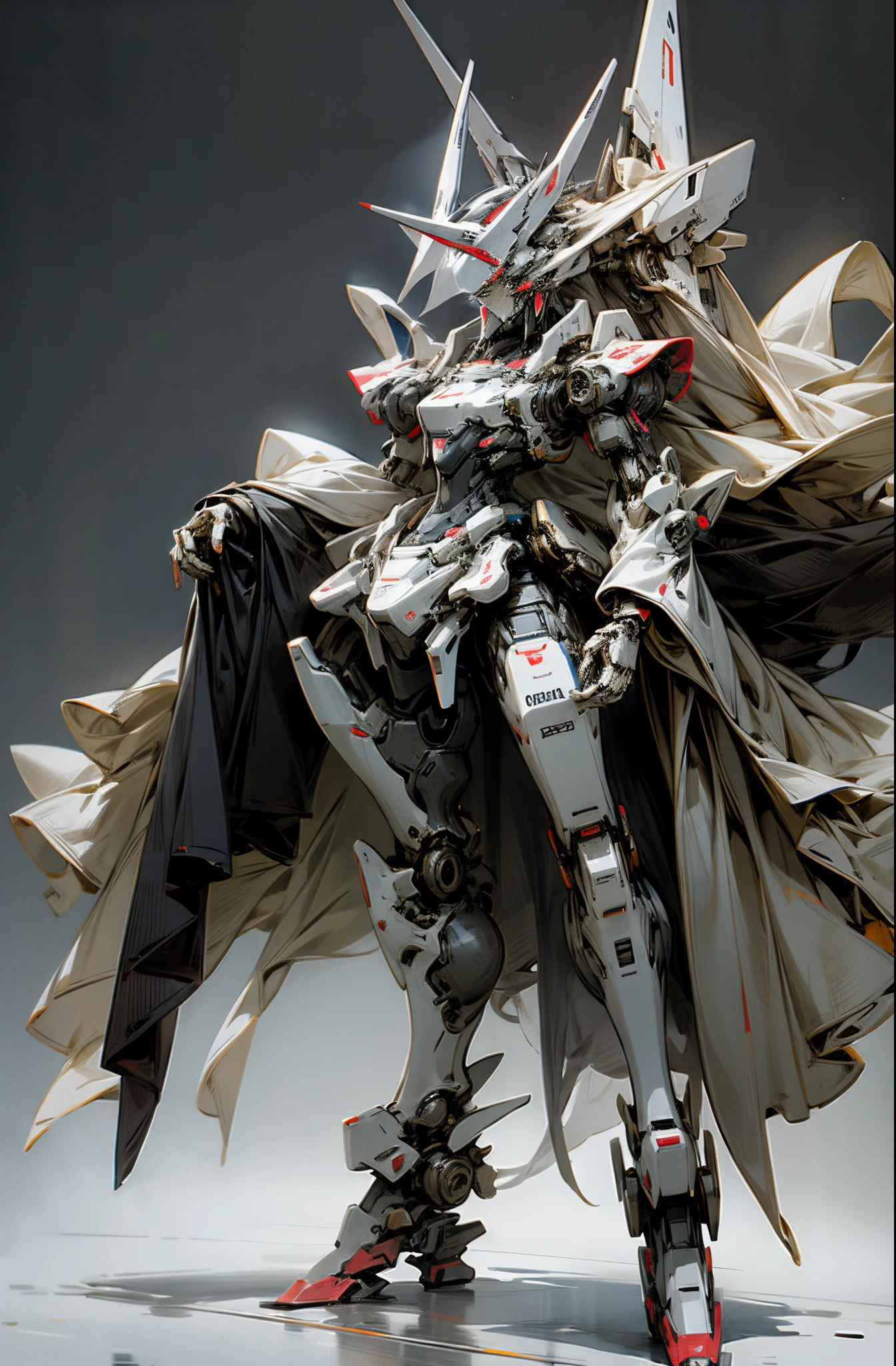 Black Bride Robot Mecha Faceless Standing Metal Body
