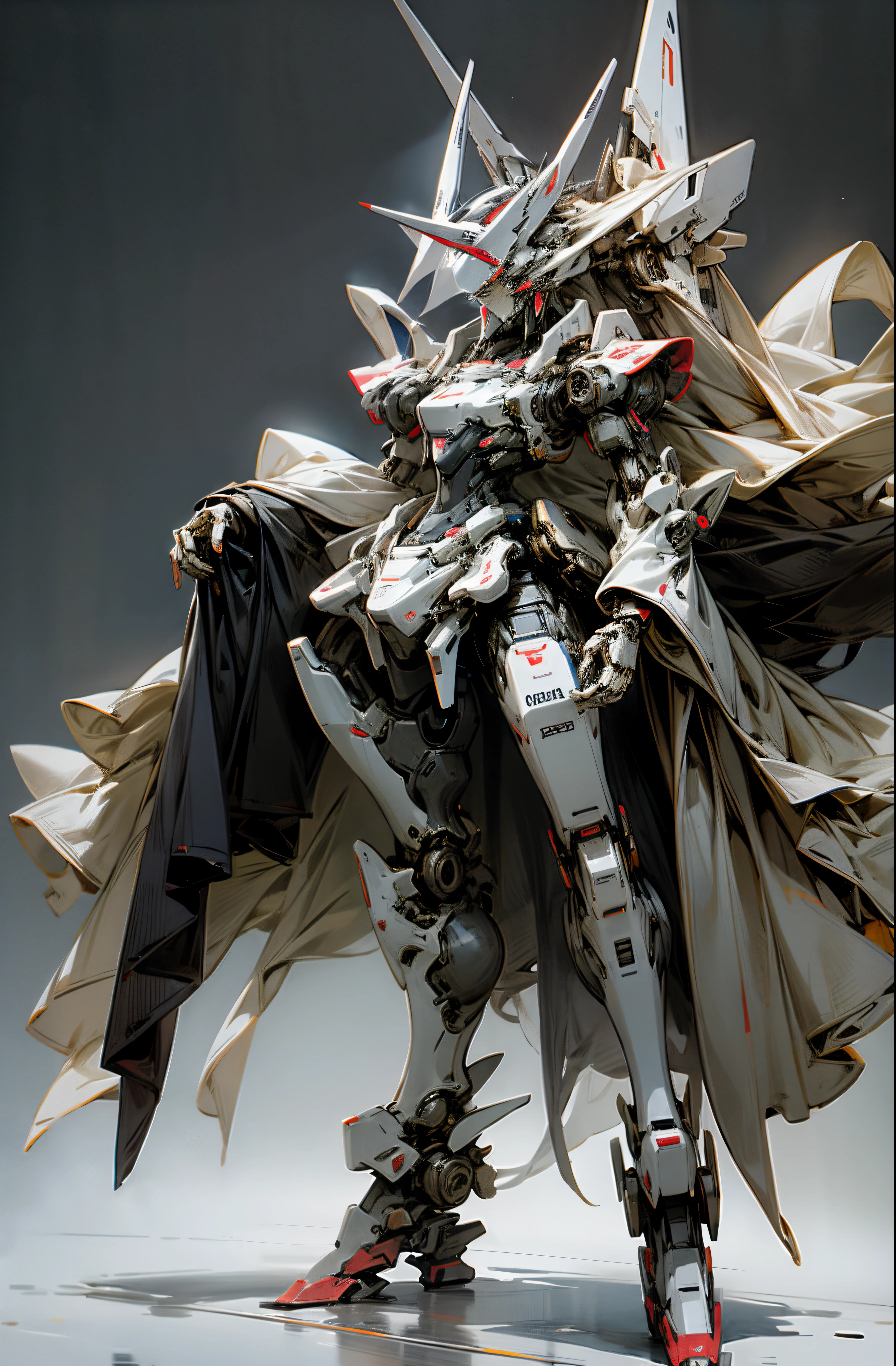 Black Bride Robot Mecha Faceless Standing Metal Body