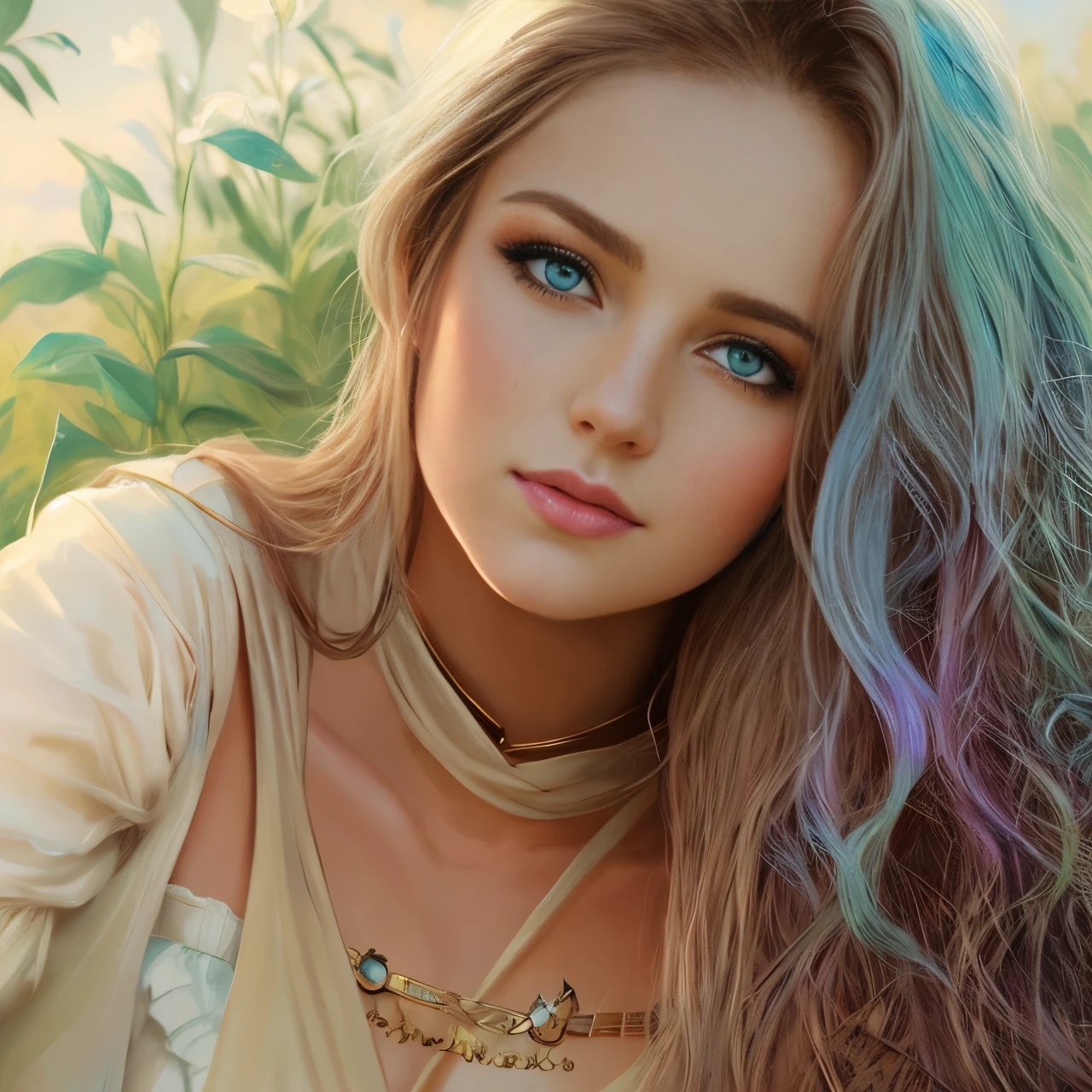 picture of a woman with long hair and blue eyes in a field, beautiful fantasy art portrait, fantasy art portrait, fantasy portrait art, beautiful fantasy portrait, fantasy portrait, gorgeous digital painting, Detailed matte fantasy portrait, beautiful digital painting, beautiful digital illustration, Fantasy genre portrait, in the art style of bowater, karol bak uhd, beautiful digital artwork