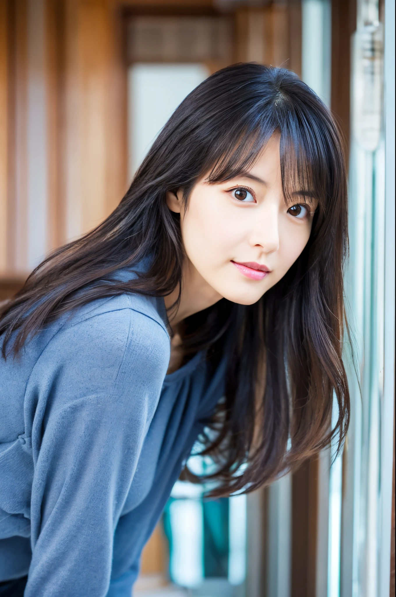 (High reality photograph, high resolusion, detailed face, detailed eyes, various angle) Japanese lady, 40 years old, cute face, skinny figure, very skinny waist, various hair style, various tight clothes, standing in a various place, full-body photo