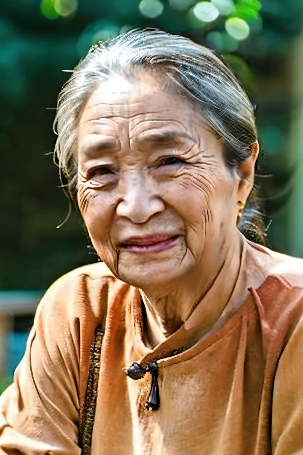 (Best Quality), (masutepiece),(1womanl), Solo,gentle face,Old people,70yo,(Photorealistic), Hyper realistic, 8k protrait photo,depth of fields, (Indoors),Ultra-detailed , Good anatomy, Beautiful detailed eyes, above knee, Photography, Bokeh,