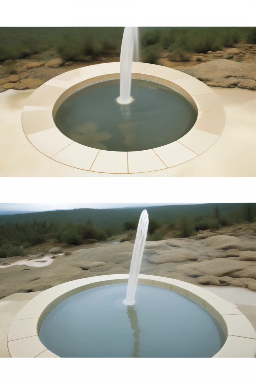 IP image design about hot springs with water droplets as the image，neutral image，There must be three views and three-dimensional images