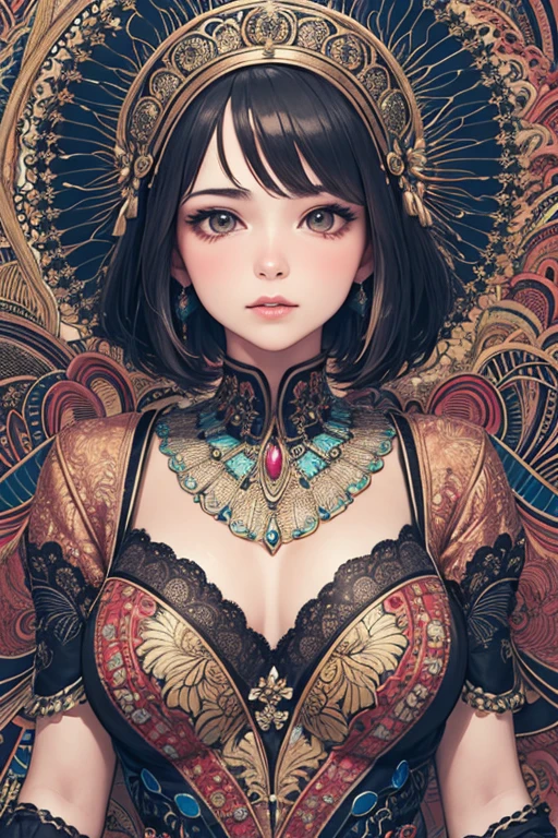 (masterpiece, top quality, best quality, official art, beautiful and aesthetic:1.2), (1girl:1.3), extremely detailed,(fractal art:1.1),(colorful:1.1)(flowers:1.3),highest detailed,(zentangle:1.2), (dynamic pose), (abstract background:1.3), (chinese dress:1.2), (shiny skin), (many colors:1.4), ,(earrings:1.4),