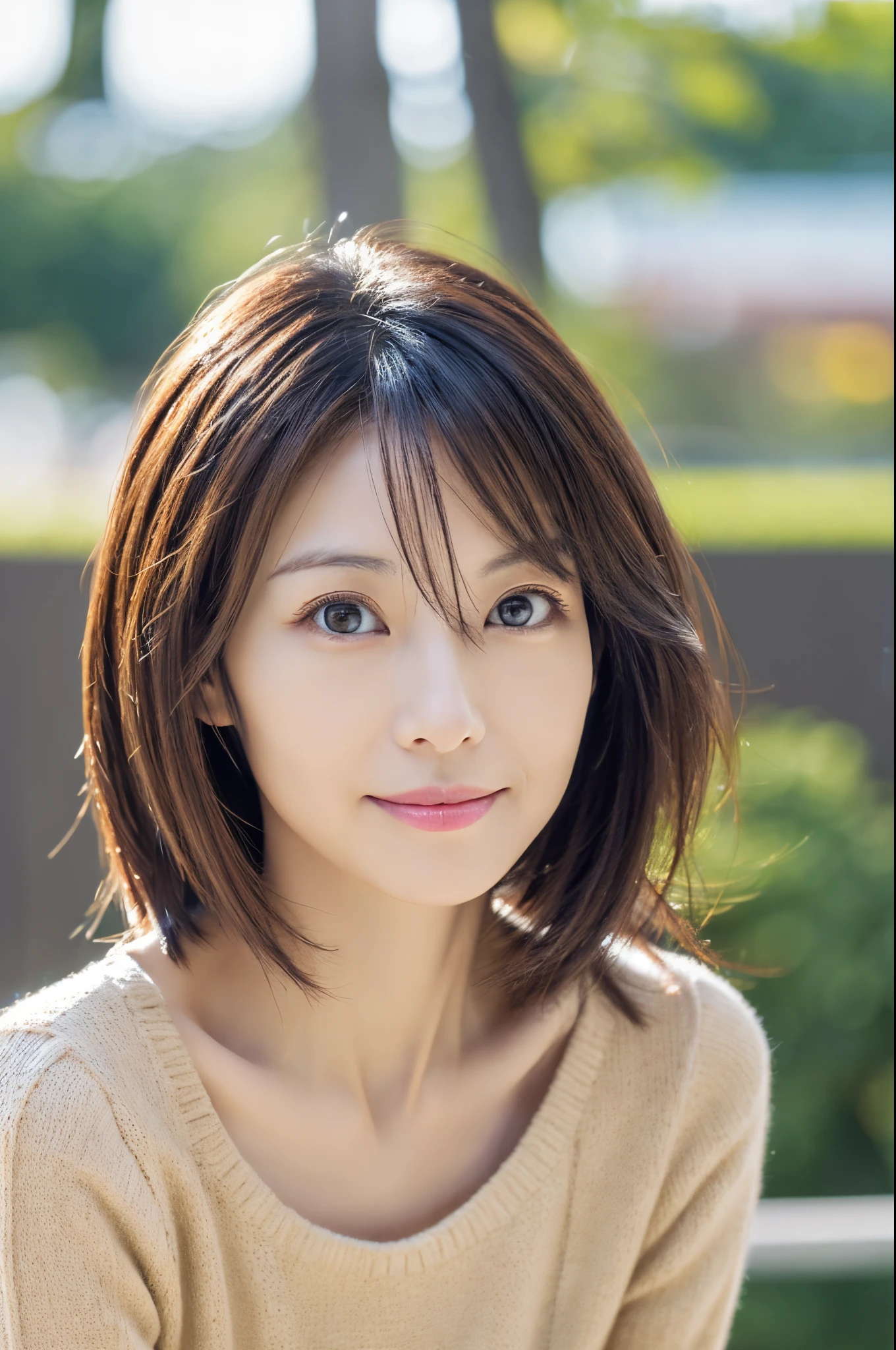 (High reality photograph, high resolusion, detailed face, detailed eyes) Skinny Japanese lady, 40 years old, wife, cute face, various face expression, solo:1, lovely body, skinny figure, various hair style, emphasizing very thin waist, full-body photo