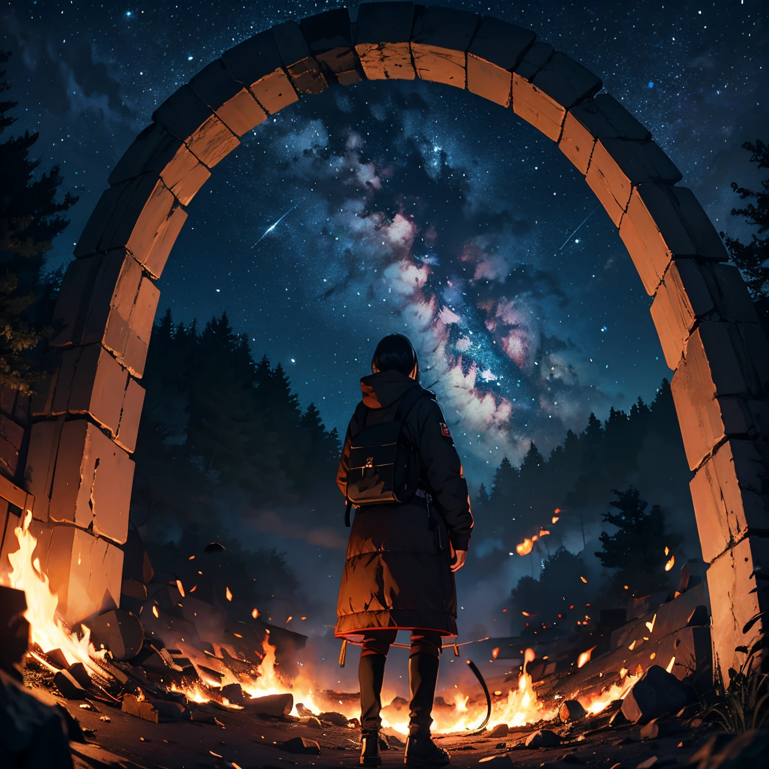 Burning fire