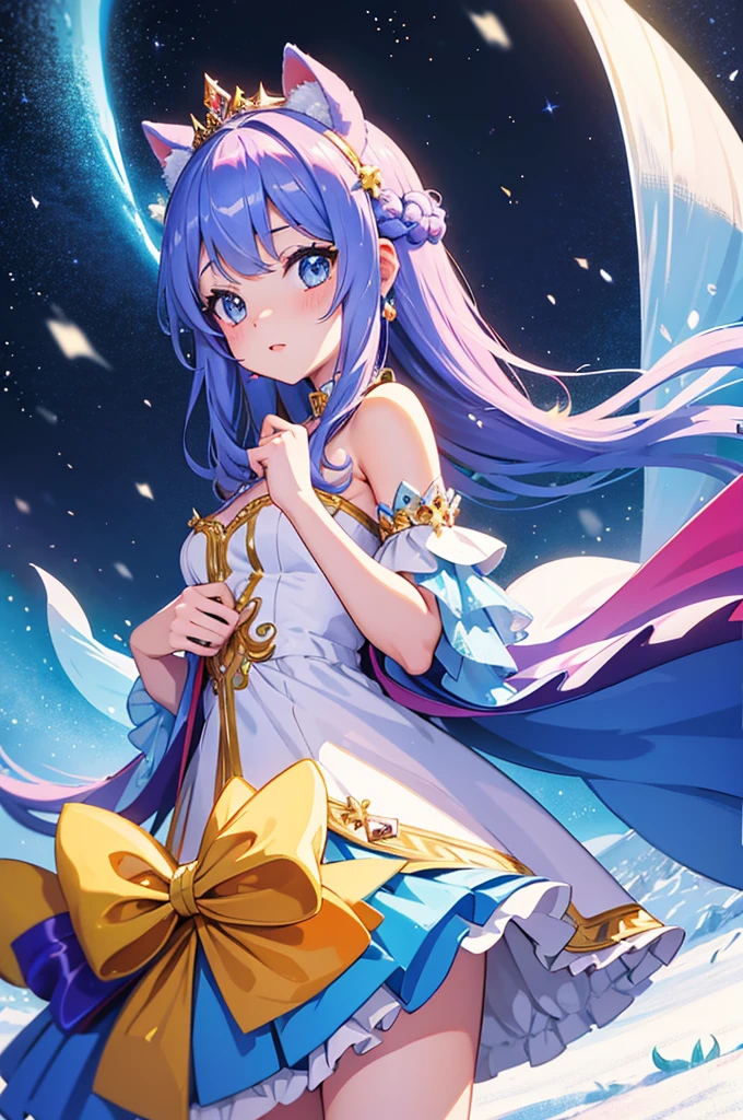 finely best quality illustration,ultra detailed, (kawaii:1.1), (cute), (high resolution:1.2), incredibly absurdres:1.3, incredibly fine illustration, 8K, depth of field
BREAK
one girl, (jewel princess), tiara, animal ears, (full of glitter glass particle), (snow crystal),
jewel, gemstones
BREAK