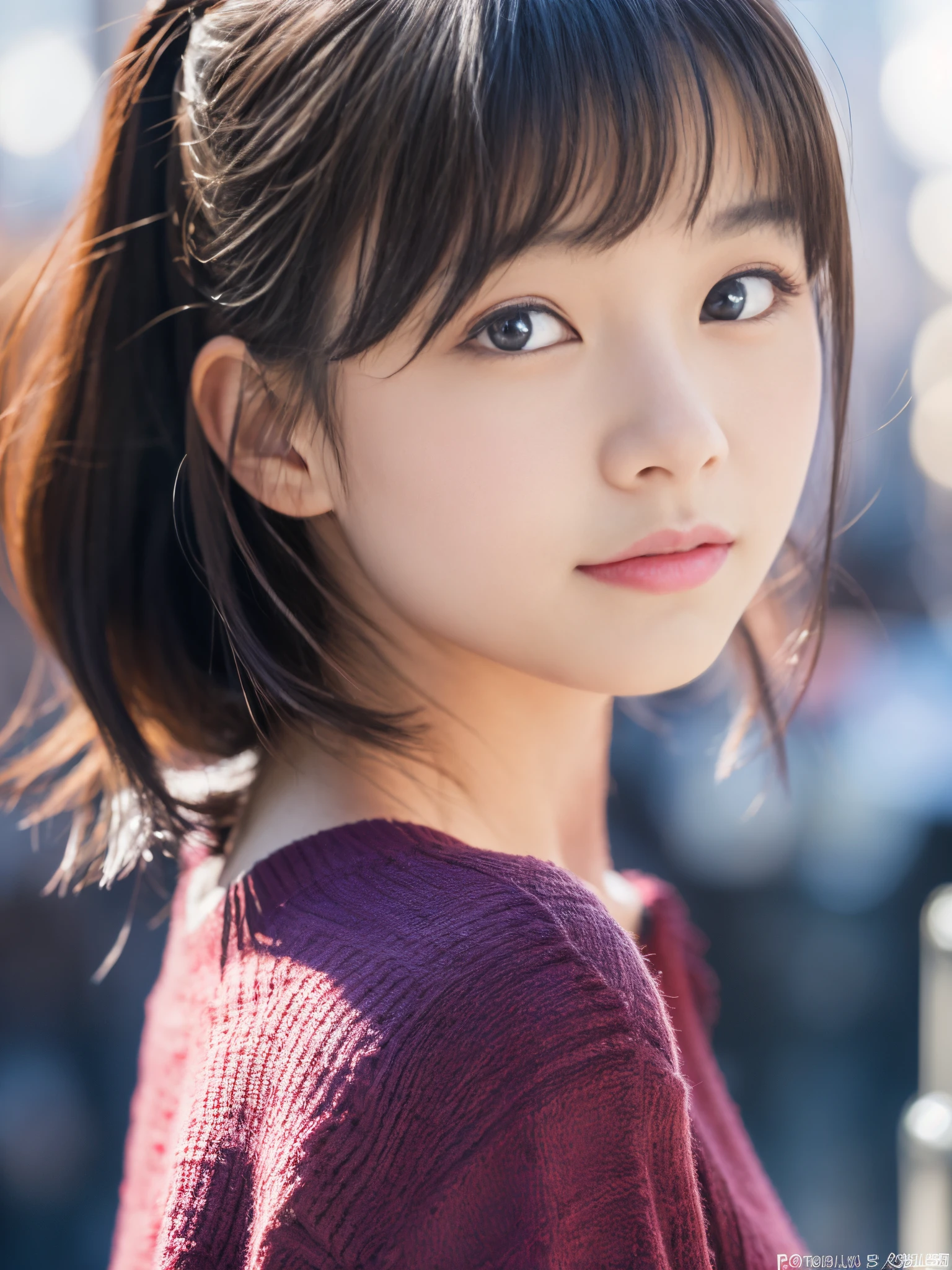 Photorealsitic, 8k full-length portraits, Beautuful Women, A charming expression, sixteen years old, TOKYOcty, Winters, Shibuya in the background