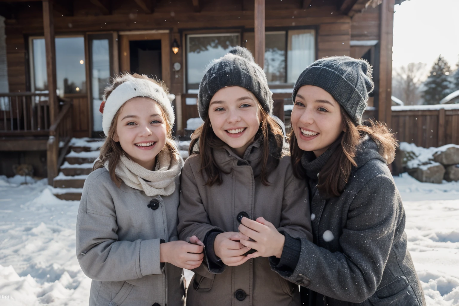 guard, having fun, positive energy, children's, enthusiasm ,warmth, Winters, suns, commonweal,styled,Landscape view,Contains text:Keep children warm in winter