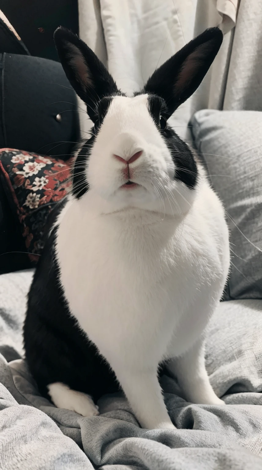 Solo, Flemish Giant rabbit,not human, animal photo, Looks strong,fantastic, realistic, luxury fur,high quality, best quality, masterpiece, 8K