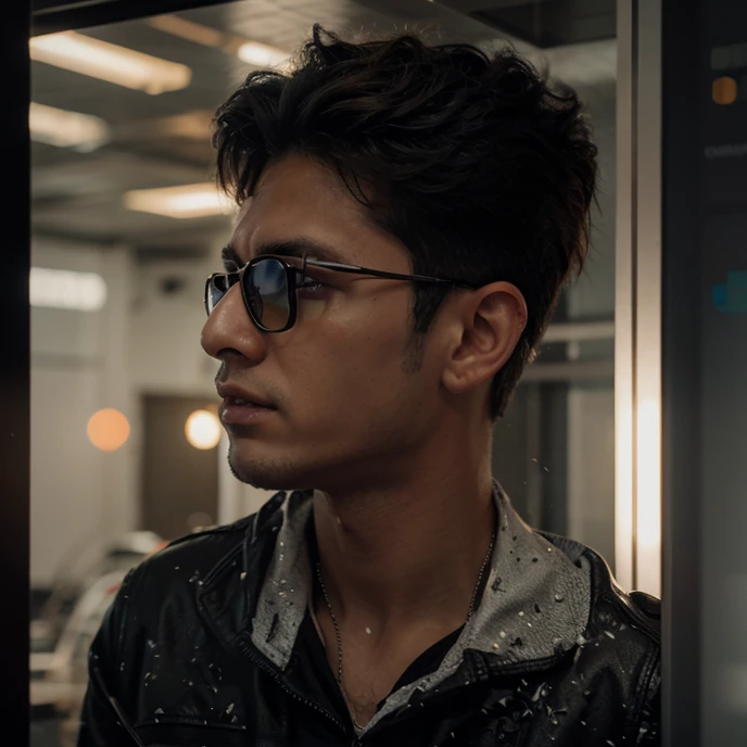 Change background cyberpunk, handsome boy, realistic face,8k,ultra realistic