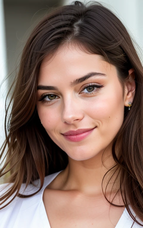 mignonne belle brune,corps entier, angle parfait, Very detailed, 32 ans, Visage coquin, messy long hair, yeux bruns, high resolucion, Masterpiece, Best quality,Intricate details, highly detailed,mise au point nette, detailed skin,realistic skin texture,texture, detailled eyes, professionnel, 4K, sourire, filmed on Canon, 85 mm,faible profondeur de champ,Couleur Kodak Vision,  eyeshadow, Extremely detailed, photo_\(ultra\), photoreallistic, Realstic, Post-traitement, max detail, roughness, real life, ultra realist, photorealism, photographie, 8K UHD, photographie, Braless, Pokies