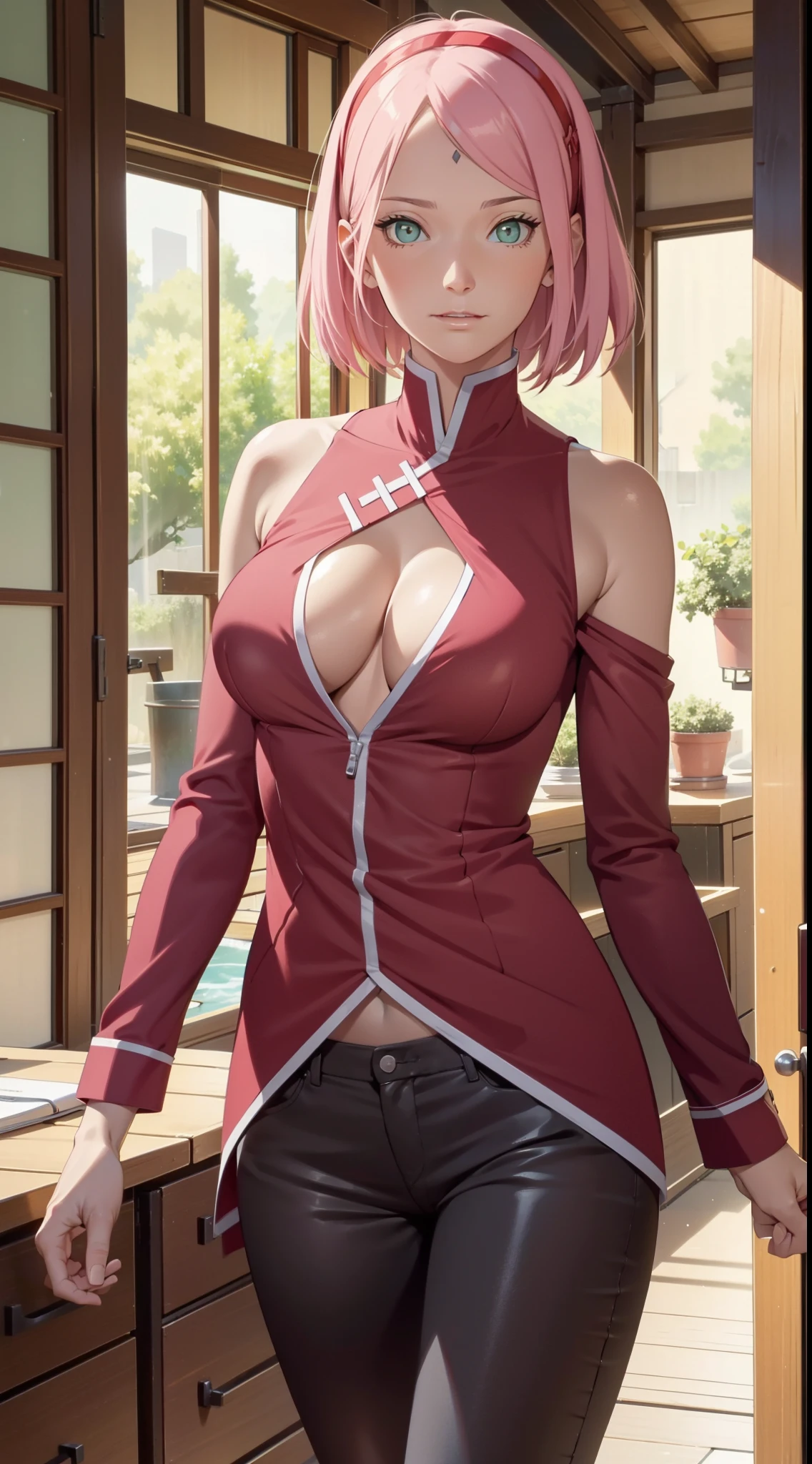 ,Kirschblütenwald, (Hohe Detailgenauigkeit:1 1), Raues Gesicht, natural skin, High quality, NSFW, Naruto Sakura,Ein rosahaariger,kurzes, detailliertes Haar,green eyes,(big boobs:1.2),(Schulterfreie Kleidung:1.5),Auslaufen aus der Schulter,(smil:1.2),Rot im Gesicht sein,(Spaltung:1.4),sexy Figur,Perfect body,gorgeous eyes, (detailliertes Gesicht und Augen), (Das Gesicht: 1 2), Noises,extra, Echtes Foto, ..................PSD, Lampenfilm-Fotografie, Scharfer Fokus, Kontrastreiche Beleuchtung, Empfindliche Haut, High Resolution 8K, Wahnsinnige Details, realistisch, Professionelles Fotoshooting, 8K UHD, Spiegelreflexkamera, Sanfte Beleuchtung, High quality, filmgrain, Fujifilm XT3,Zauberei,Partikel-FX,red tanktop,skinny jeans,show breasts,show nipples,nudity