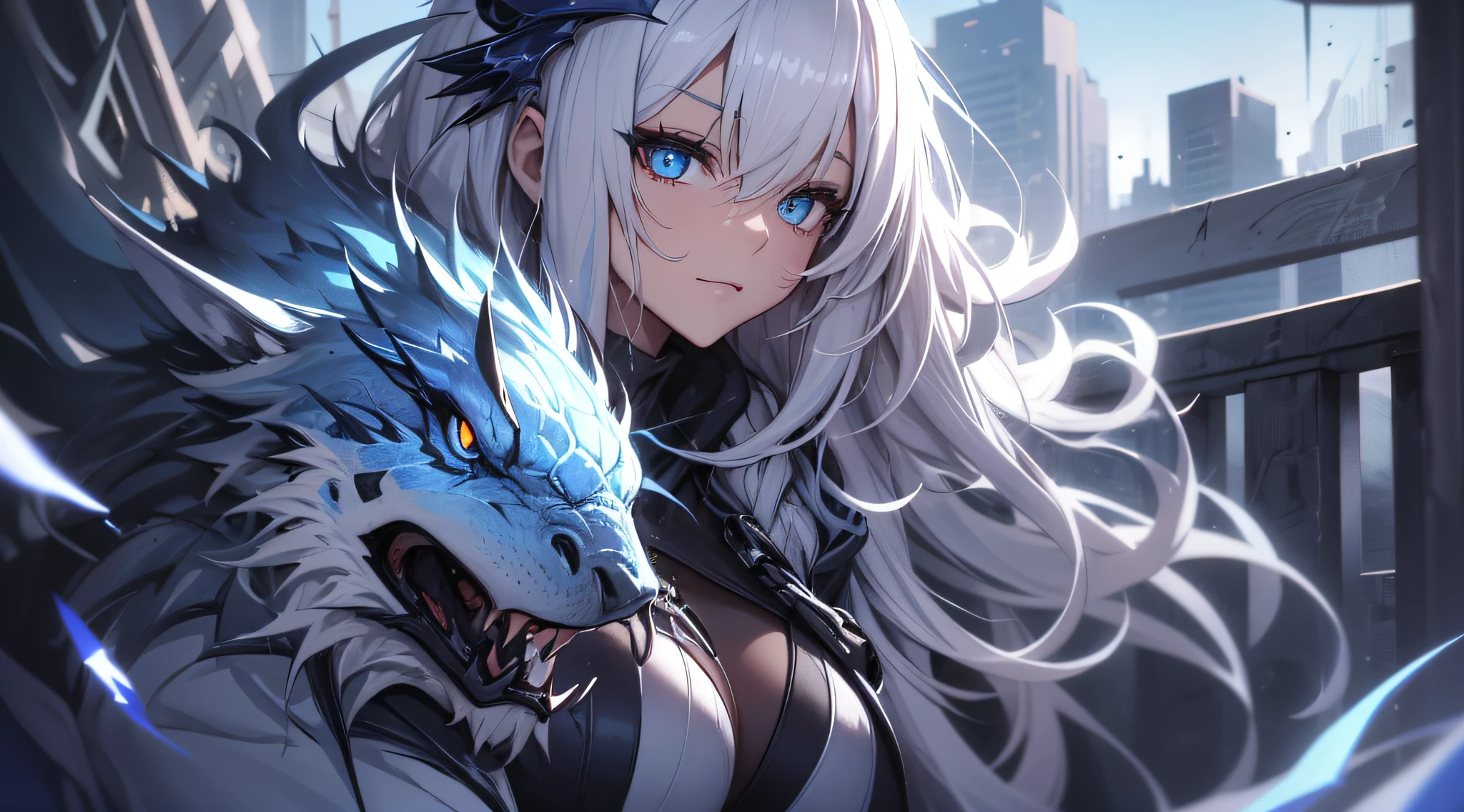 Looks holy looking monster angel，His entire body consists of a giant one-eyed eye，and the metal ring around the one-eyed eye.，The ring is crawling with eyeballs，The dragon on the white holy angel has many wings