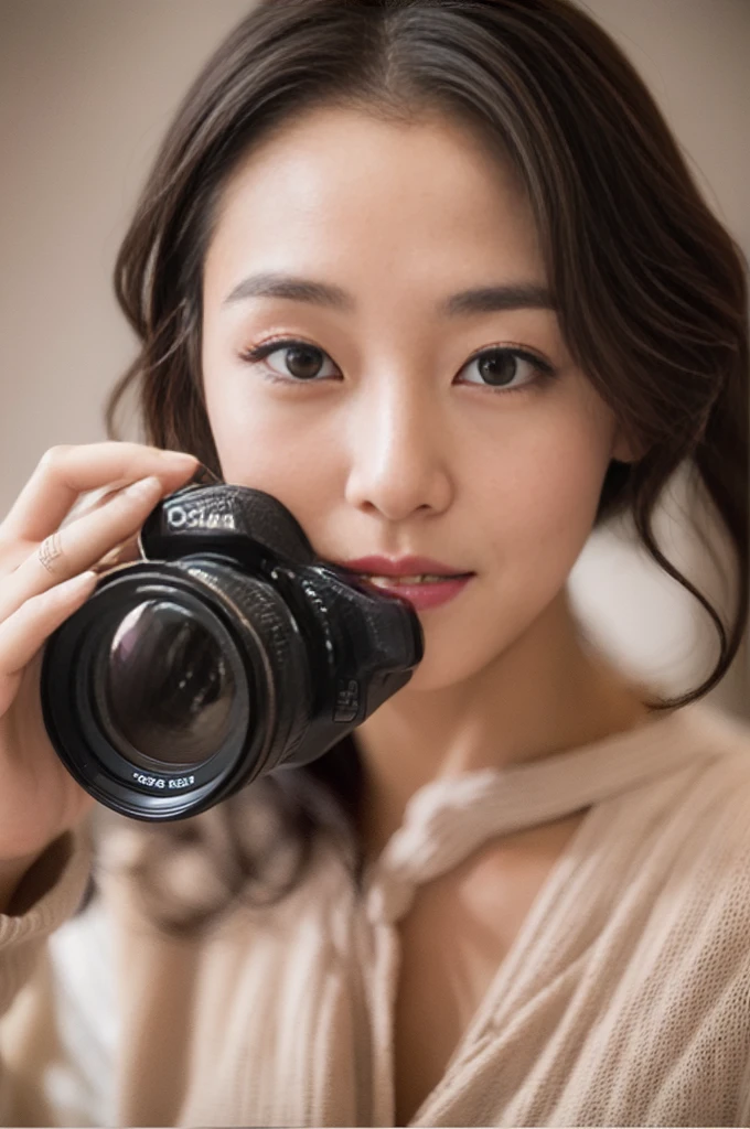 Top image quality、top-quality、Top resolution、Ultra-realistic images、ultra-detailliert、masterpiece、((SLR camera))、((35mm lens focal length))、Authentic Photos、depth of fields、(Portrait:1.3)、Photorealsitic、foco nítido、a matural female、Exhausted face、(large boob:1.2)、(Pocchari body type:1.2)、bra and panty、Nipples are erect、Twin-tailed、(messy apartment kitchen:1.2)、