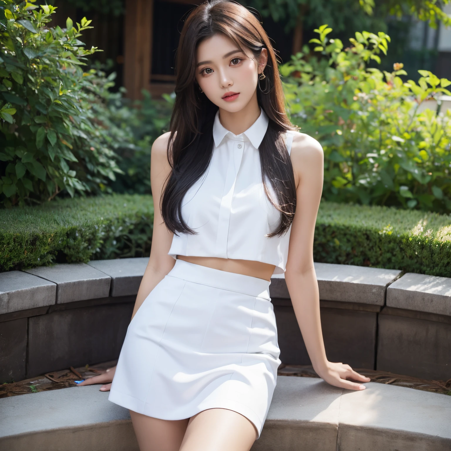 One word collar,black in color,Long low-cut skirt,Beautuful Women,,White skin and beautiful appearance