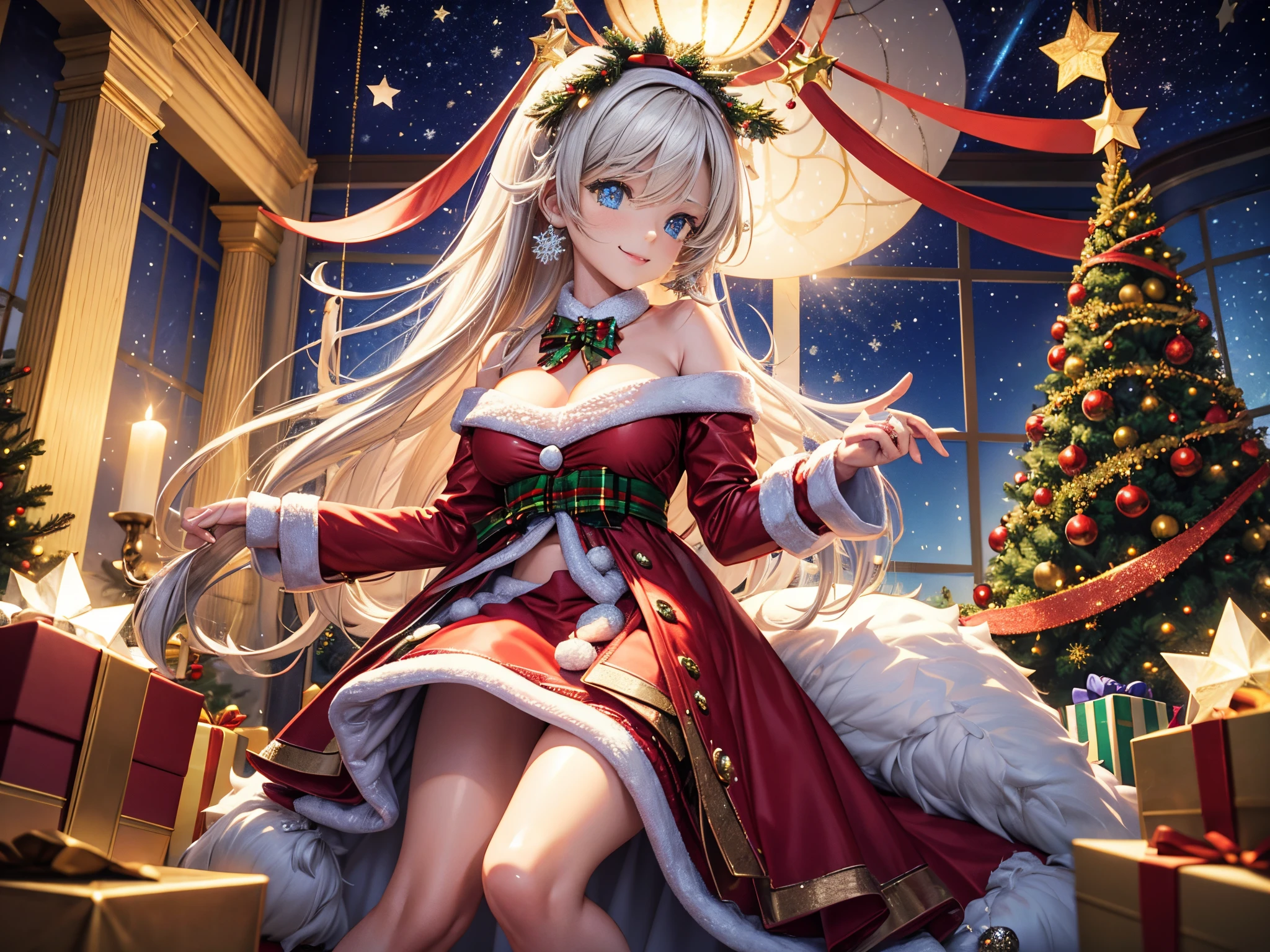 Capture the magic of Christmas with 3D clubs and diamonds transformed into festive decorations. Enhance the holiday spirit in this geometric wonderland