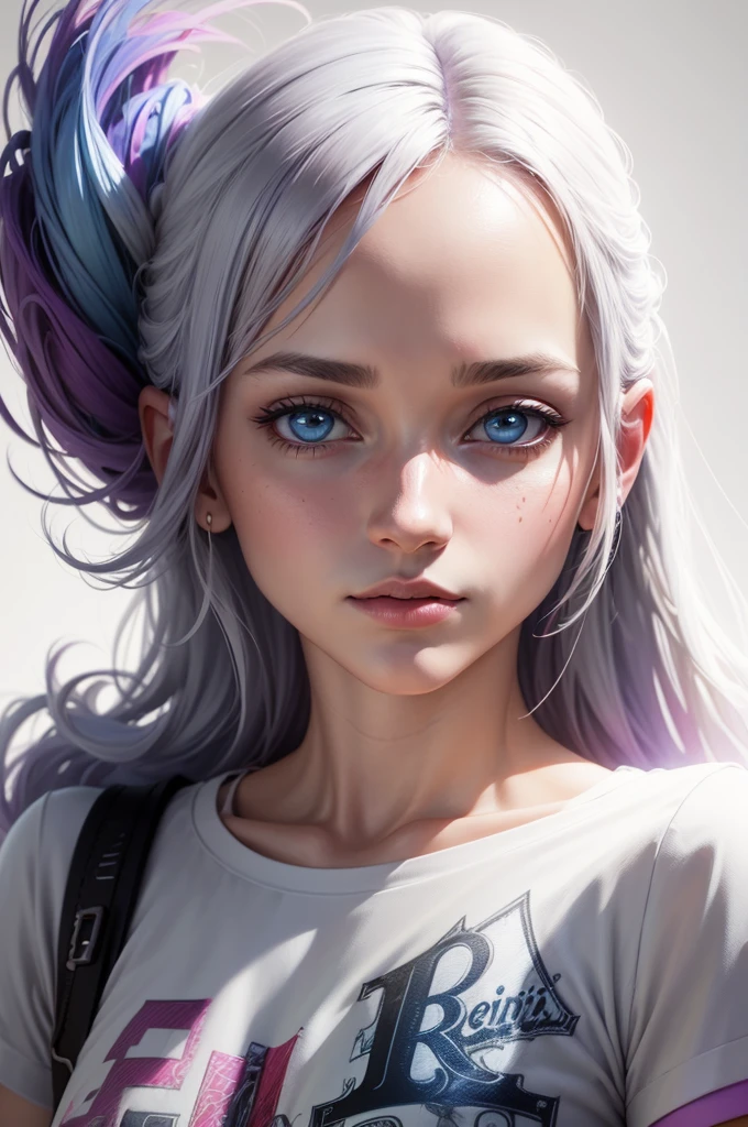 Close Up High Color Painting Fantasy Sketch Imagination Drawing Art T-shirt (((White background only) (Written by Karen Griffiths White background only))), Crazy Detail, intricate detailes, very smooth details, Cinematic lighting, exposure blend, nffsw, Saturated colors, 8K,