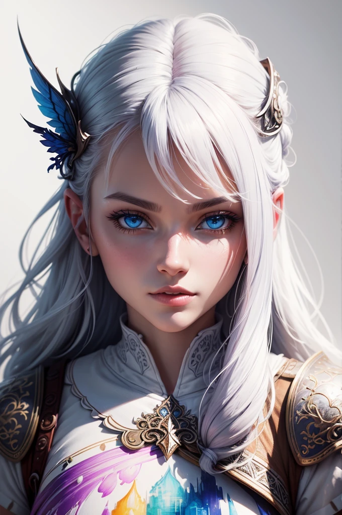 Close Up High Color Painting Fantasy Sketch Imagination Drawing Art T-shirt (((White background only) (white background only))), Crazy Detail, intricate detailes, very smooth details, Cinematic lighting, exposure blend, nffsw, Saturated colors, 8K,