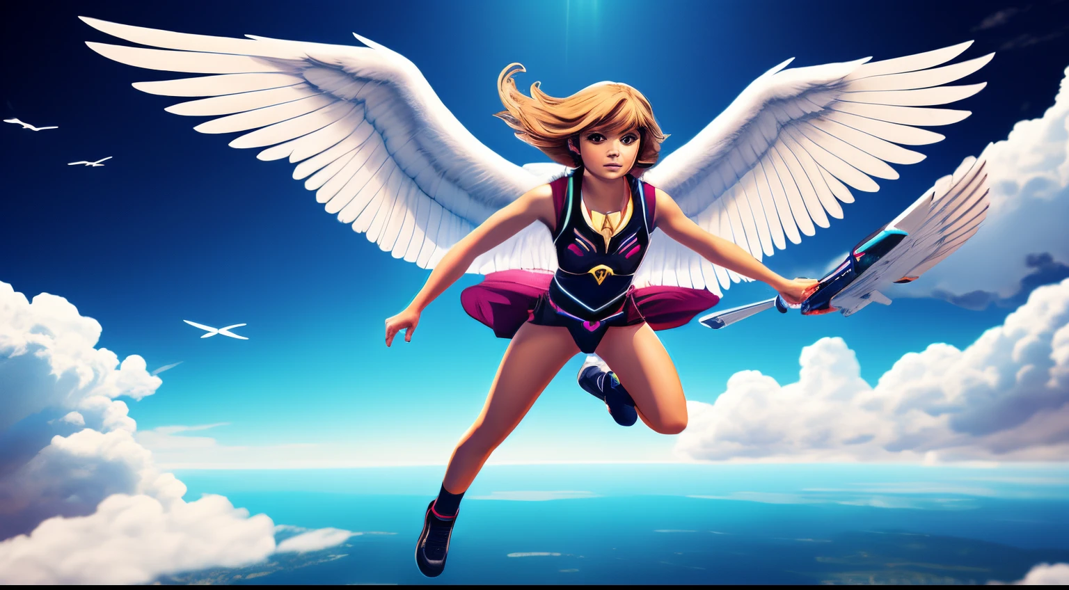 girl guardian flying