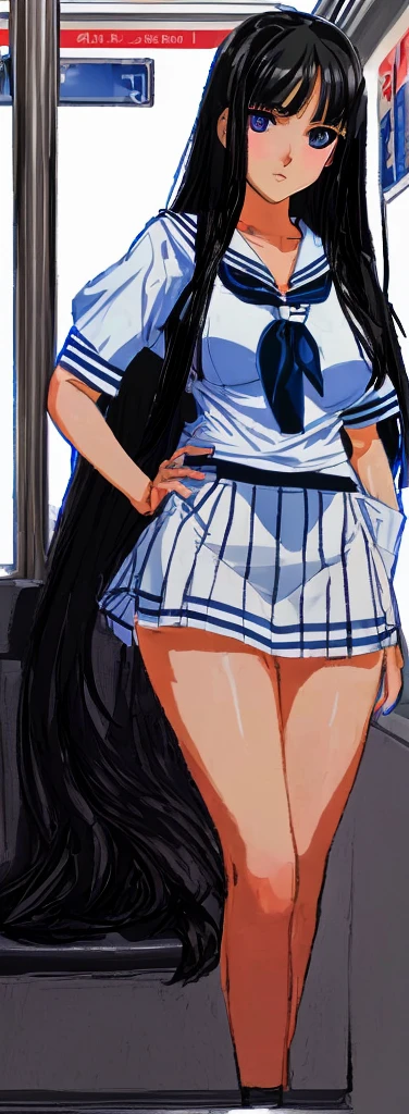 high school girl　　Undressing　time, See-through uniform　No underwear、Pussy