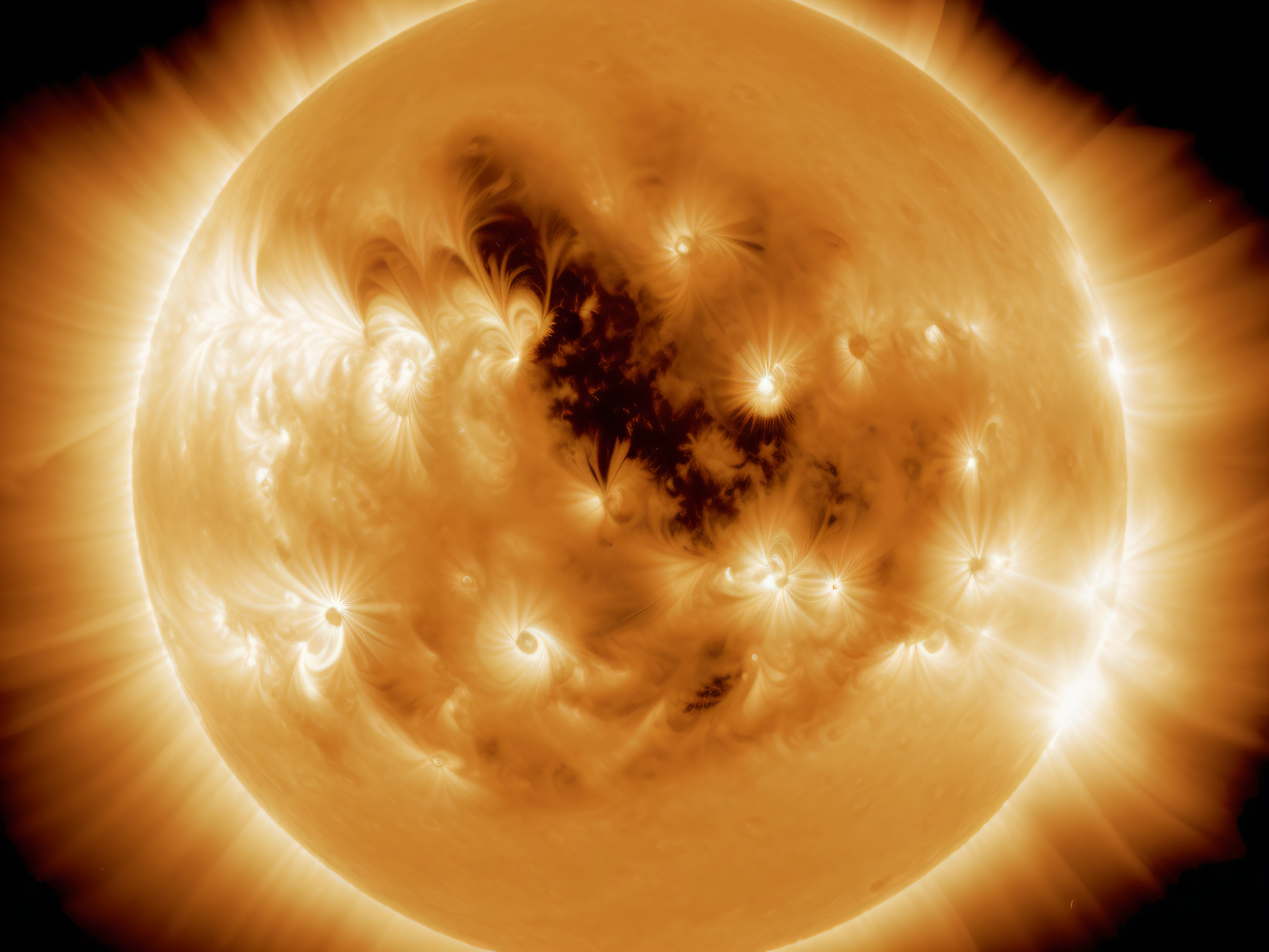 um close de um sol com uma grande quantidade de luz, tempestade coronal, The surface of the sun, uma ampla vista do sol, sol gigantesco, solar flare, solar flares, cosmic sun in the background, Fotografia NASA, solar flare hd, tempestade solar, NASA Credit, Imagem da NASA, vela solar em frente ao sol, enorme sol negro gigantesco