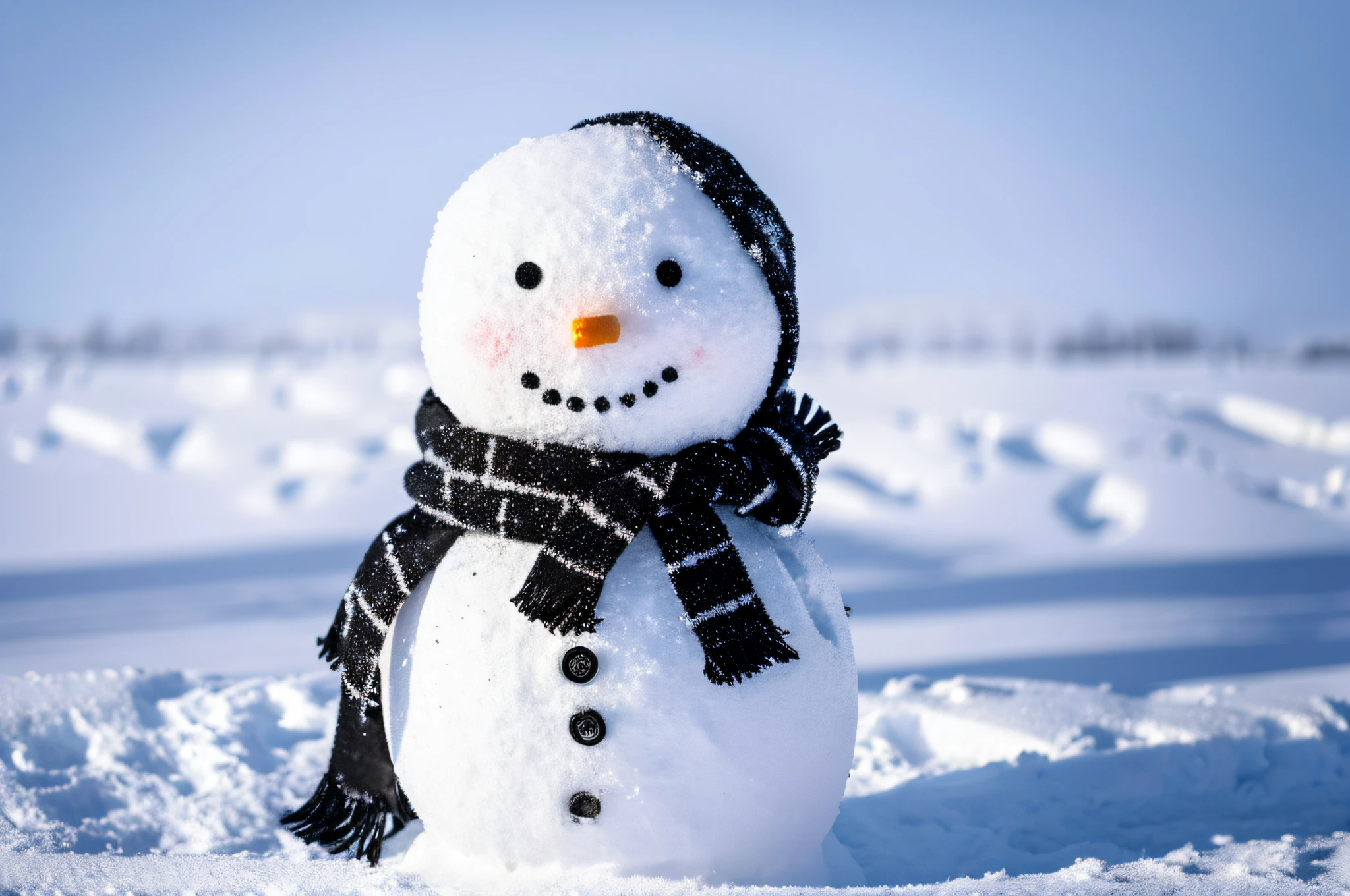 there is a snowman that is standing in the snow, winter in the snow, winter time, snow, cold snowy, frosty, snowy, snow snow, (snow), winter snow, snowy winter scene, winter season, chilly, cold weather, snow scene, shutterstock, wintertime, cold, only snow i the background, cold snow outside, covered in snow