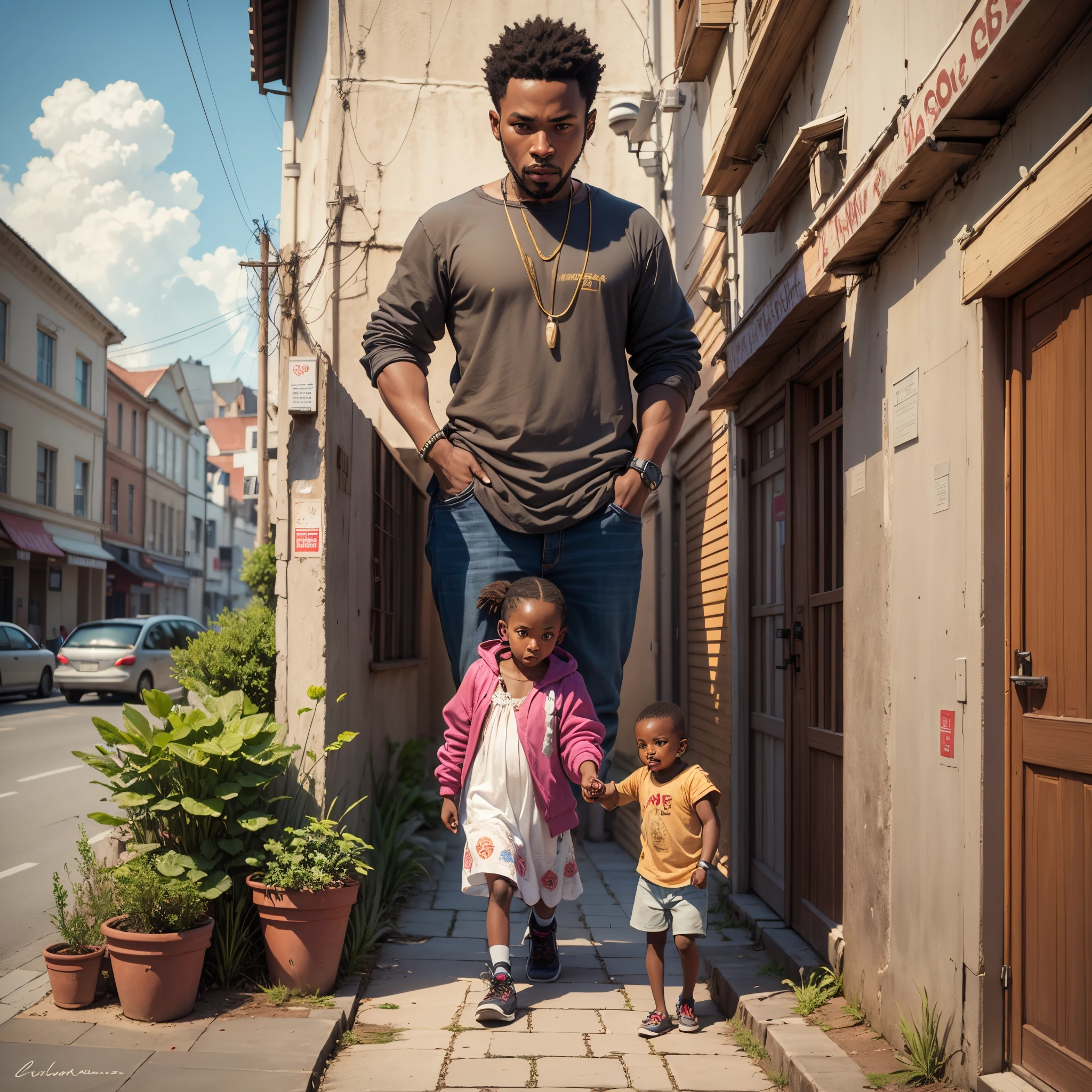 African person walking --auto --s2