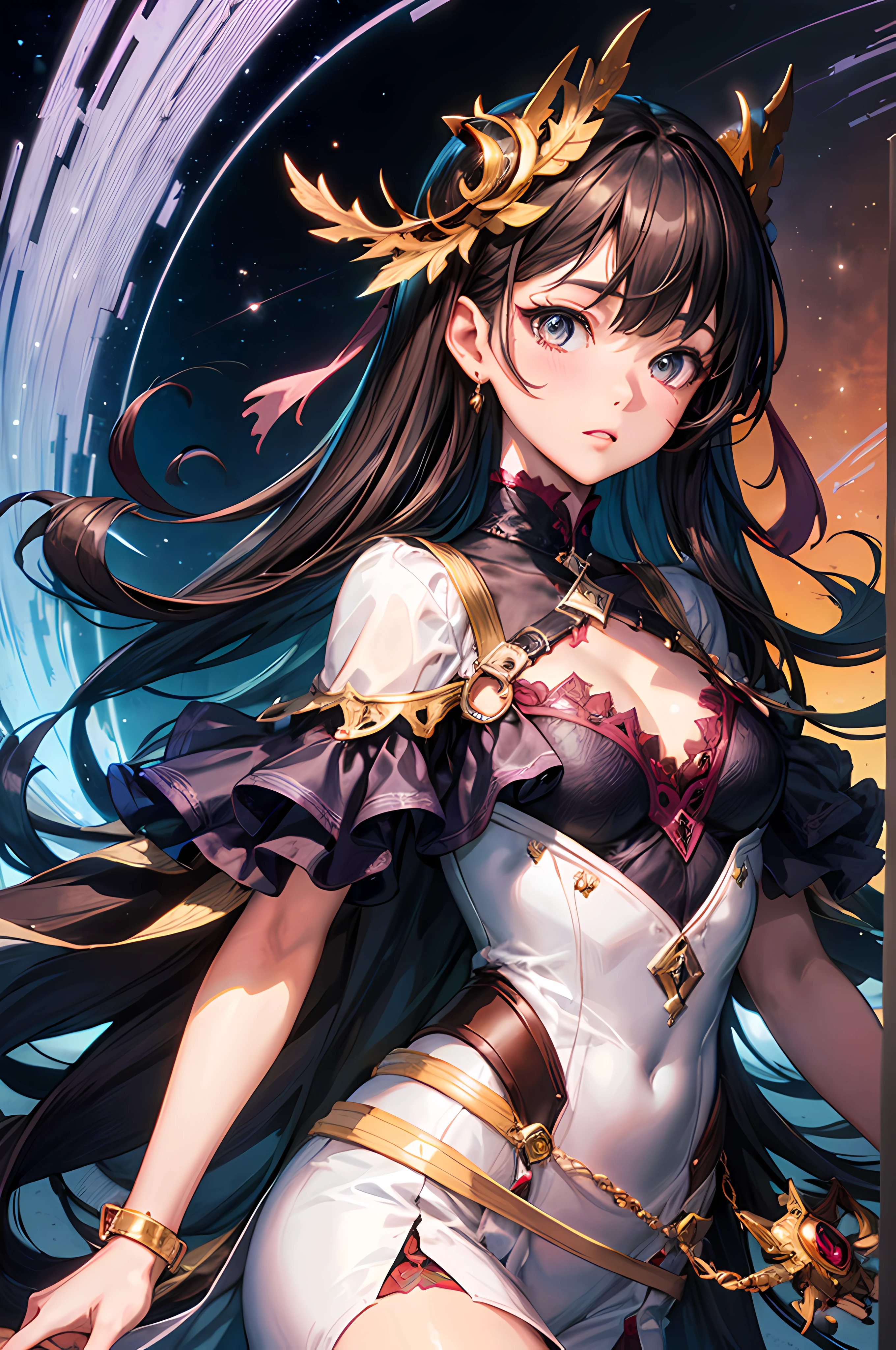 (tmasterpiece,quality,Best quality,offcial art,Beauty and aesthetics:1.2),(1个Giant Breast Girl),The is very detailed,(s fractal art:1.3),Extremely colorful,Most detailed