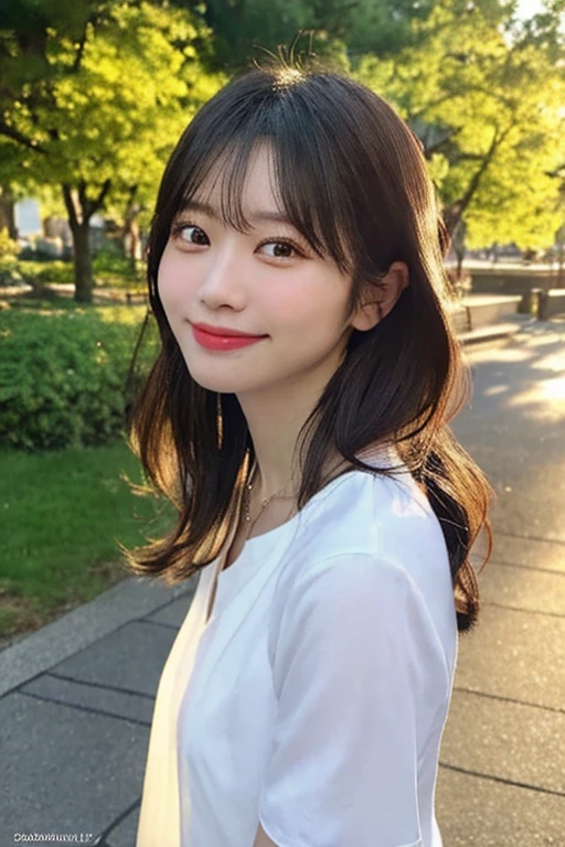 Yui Photos_Ichimiya, plein air, A clear day, top-quality, realisitic, 8K, 独奏, A smile, masterpiece, 1girl in, bokeh dof, depth of fields, profetional lighting, hight resolution, a gorgeous, bangss, lensflare, cute little, Photorealsitic:1.37, 耳环, Raw photography, absurderes, Look at viewers, Skindentation, femele, full body Esbian, masterpiece:1.2, portlate:0.6, a necklace, pureerosface_v1, skiny, dynamicposes, Mole, Floating hair, s lips