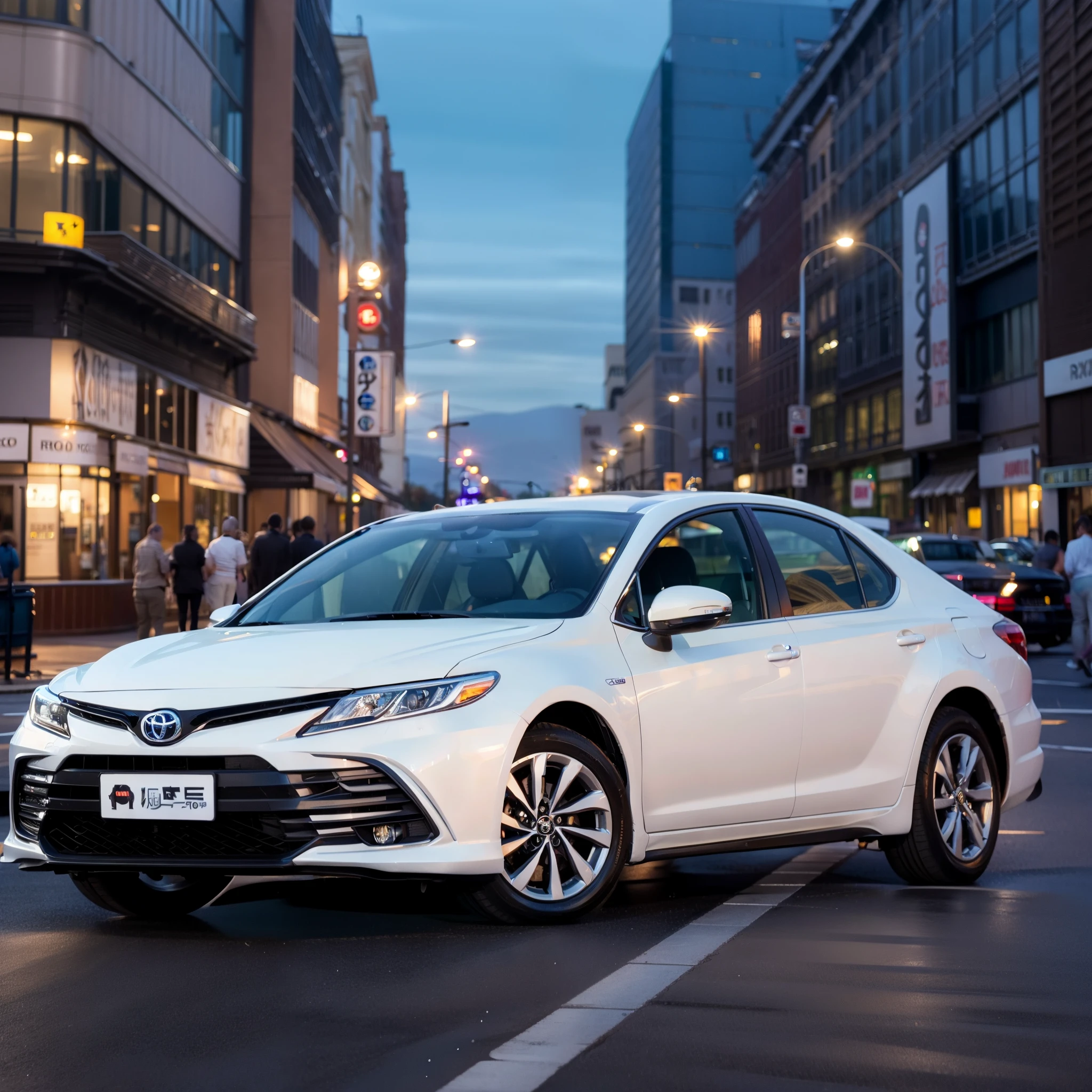 White Toyota car parked on the roadside, car commercial photograph, shot on sony a 7 iii, Shot with Canon eos r 5, Shot with a Canon EOS R5, Shot with Sony alpha 9, vehicle photography, product introduction photos, Shot with Canon EOA 6 D Mark II, 4l, shot with sony alpha 1 camera