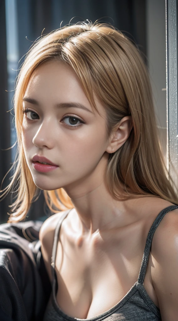 Masterpiece, Best Quality, 8K, (looking up at viewer:1.1), splendid, hot, captivating, young american woman, (Eye contact:1.1), beautifull face, (Detailed face:1.2), (horny:1.2) , Hyper Detail, Best Quality, The ultra-Highres, White hair, Photorealistic, high resolucion, detailed, Raw foto, 1Girl,