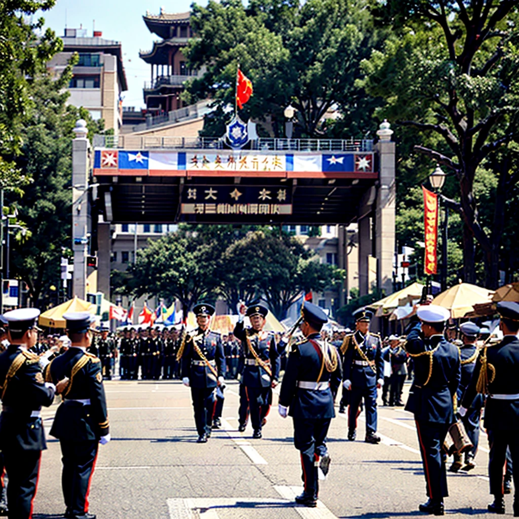 The centennial military parade ceremony celebrating the founding of the People's Republic of China.