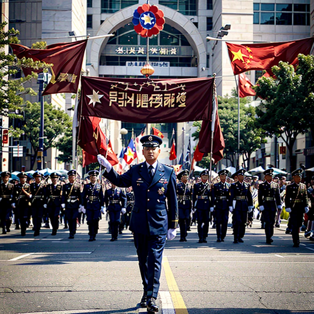 The centennial military parade ceremony celebrating the founding of the People's Republic of China.