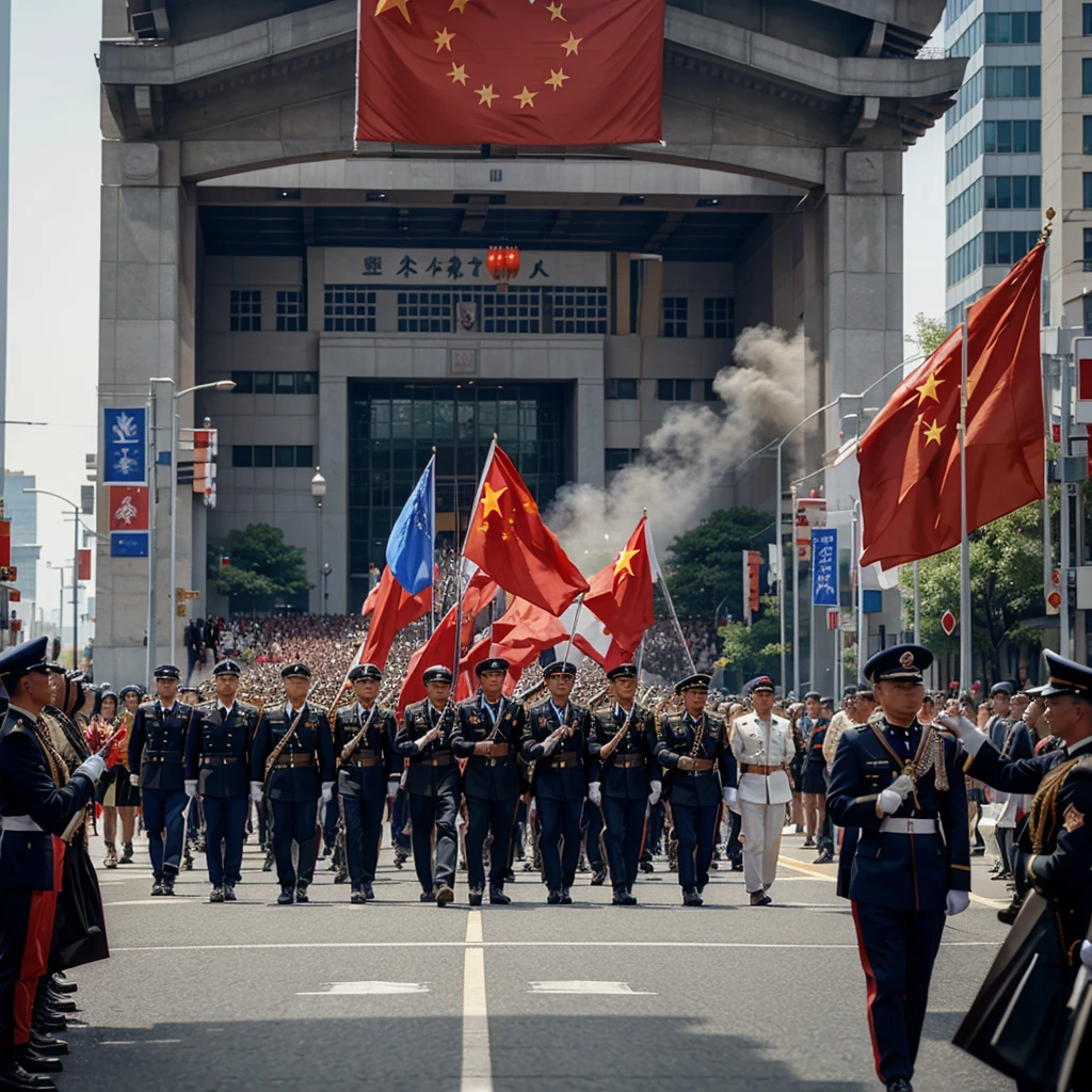 The centennial military parade ceremony celebrating the founding of the People's Republic of China.