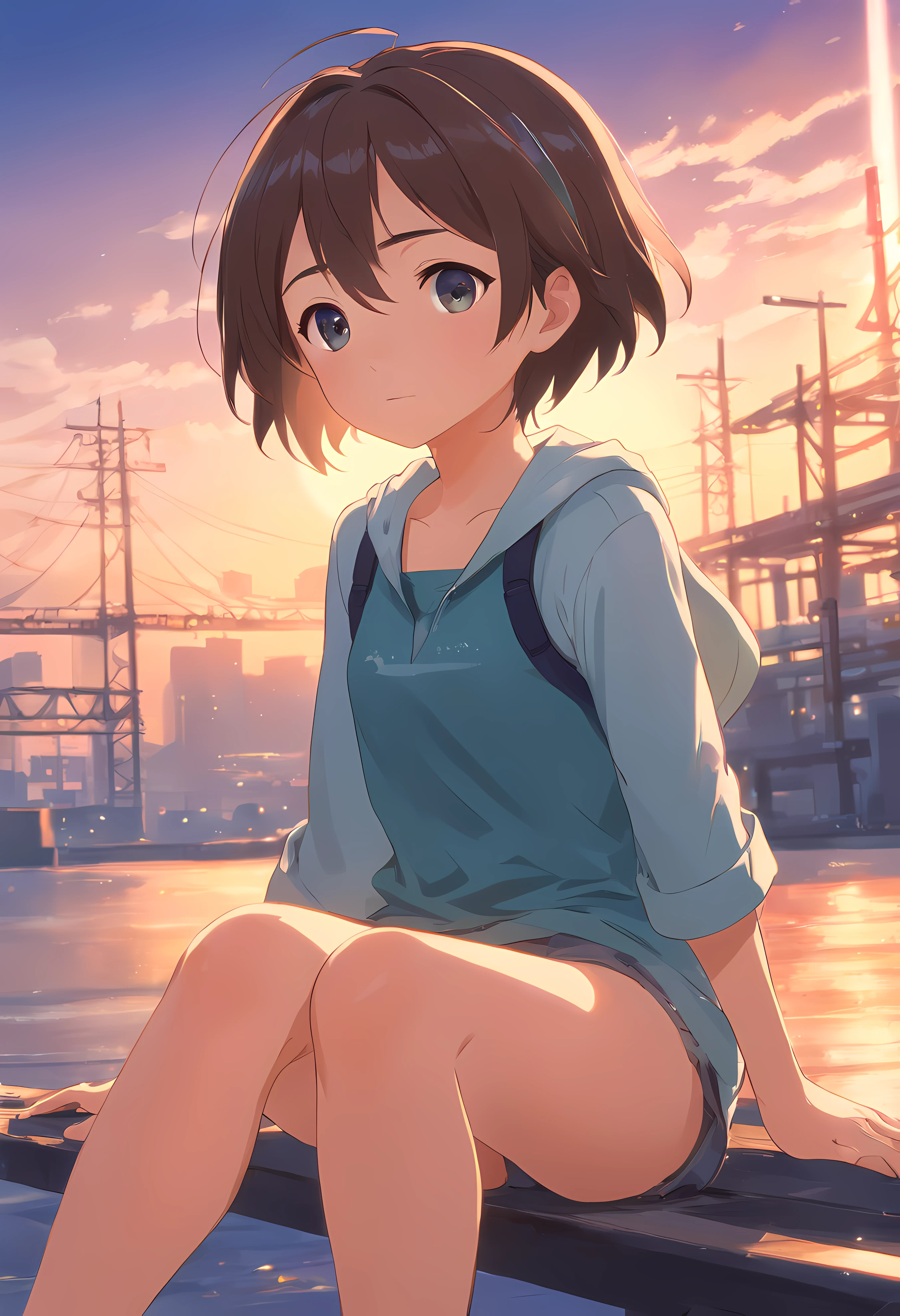 13 year old, sit with arms open, small, chubbiness, don't have clothes