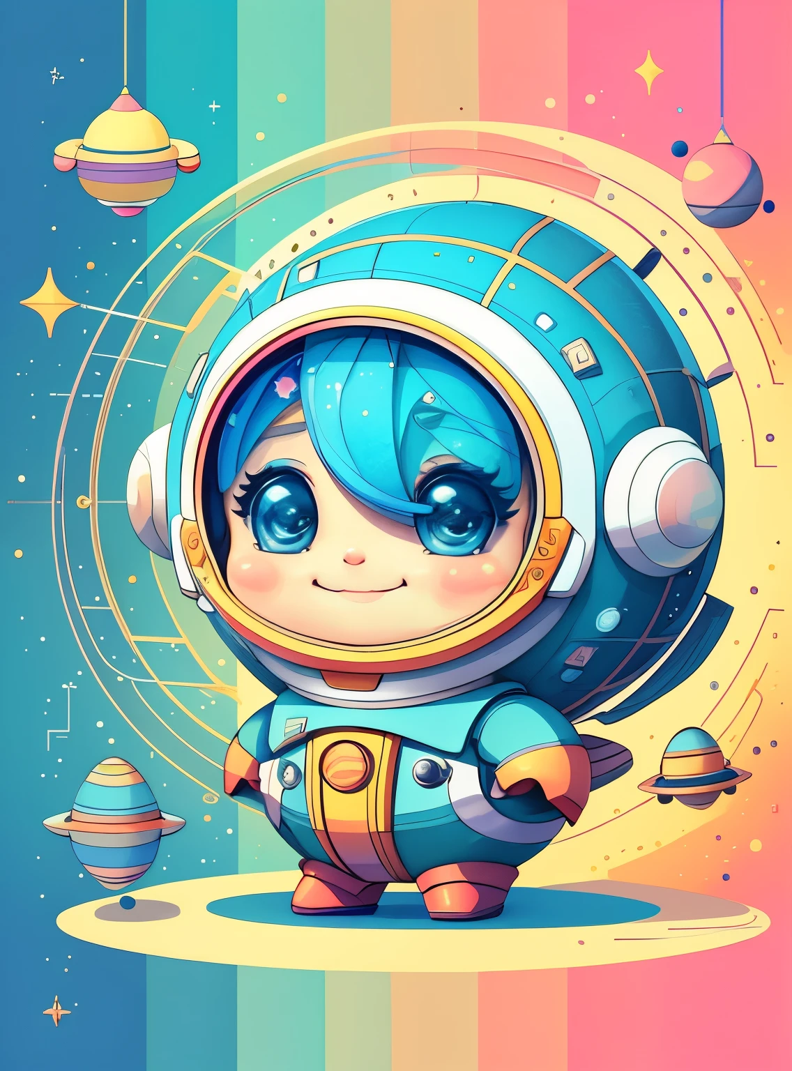 (cute spaceship smiling) Munchkin, Geometric multidimensional wall portrait, livro de arte, Tchibi,
Yang08k, Beautiful, Colouring,
Obras, of the highest quality, best quality, Arte Oficial, Beautiful and Aesthetic,