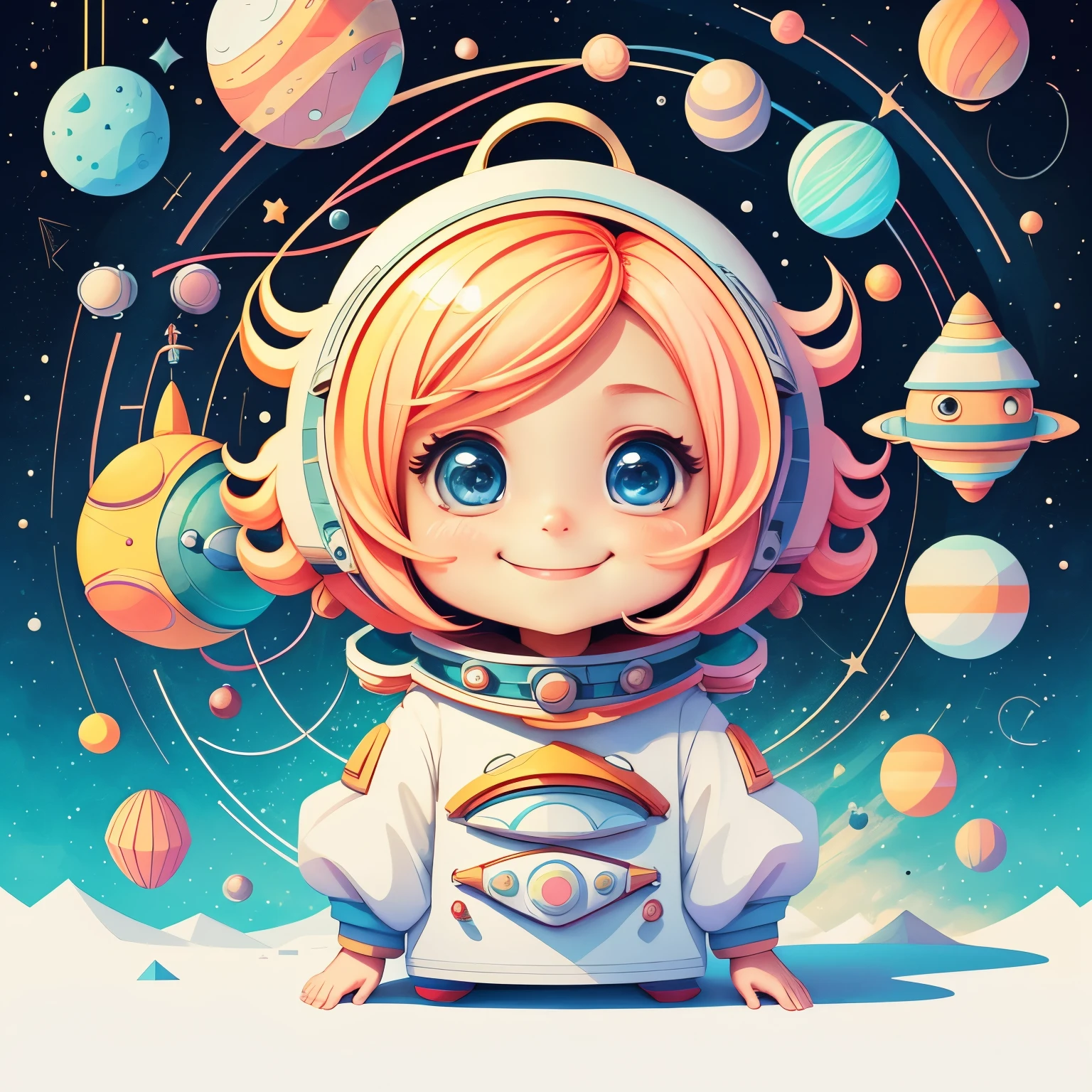 (cute spaceship smiling) Munchkin, Geometric multidimensional wall portrait, livro de arte, Tchibi,
Yang08k, Beautiful, Colouring,
Obras, of the highest quality, best quality, Arte Oficial, Beautiful and Aesthetic,