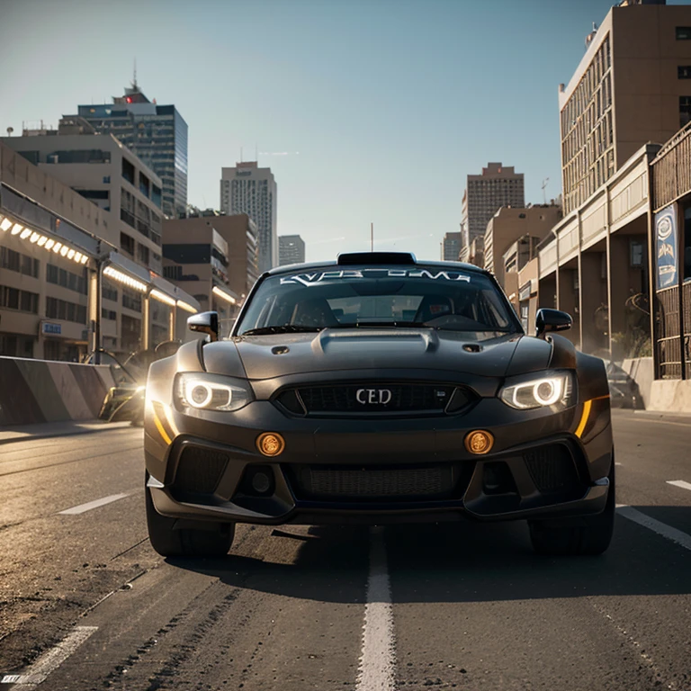 1. A sleek sports car speeding through the neon-lit streets of a futuristic cityscape.
2. A vintage racing car navigating sharp turns on cobblestone streets against a backdrop of historic buildings.
3. A high-performance rally car kicking up dust as it races through a sun-drenched desert environment.
4. A supercar racing through a tunnel with vibrant city lights reflecting off its polished exterior.
5. An off-road 4x4 tackling an obstacle course amidst skyscrapers, showcasing the contrast of nature and setting.