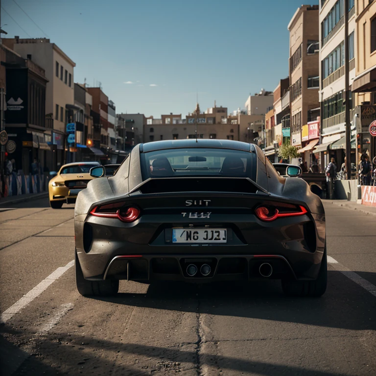 1. A sleek sports car speeding through the neon-lit streets of a futuristic cityscape.
2. A vintage racing car navigating sharp turns on cobblestone streets against a backdrop of historic buildings.
3. A high-performance rally car kicking up dust as it races through a sun-drenched desert environment.
4. A supercar racing through a tunnel with vibrant city lights reflecting off its polished exterior.
5. An off-road 4x4 tackling an obstacle course amidst skyscrapers, showcasing the contrast of nature and setting.