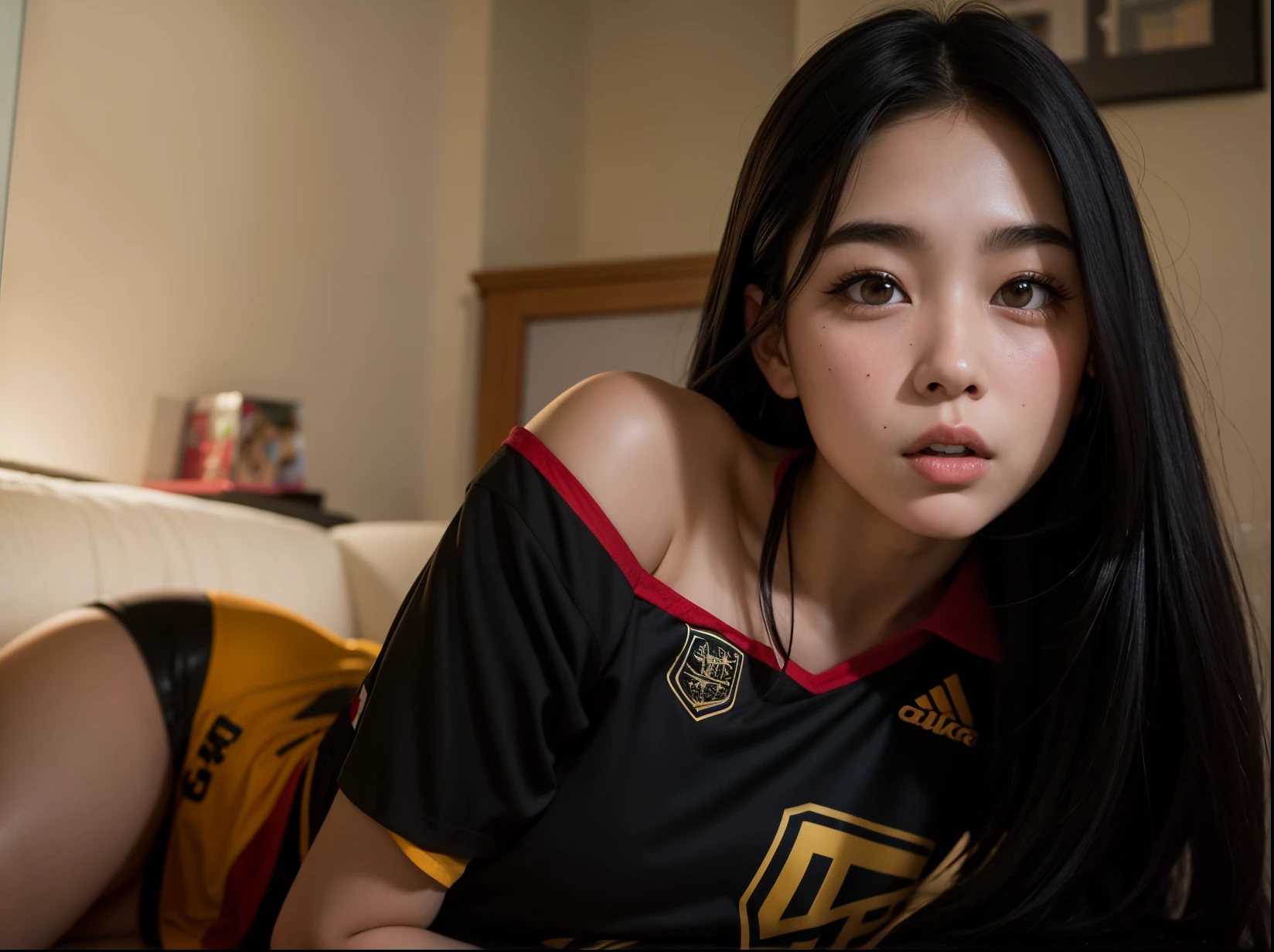 plucked woman with long black hair wearing a hockey jersey, imagem de perfil, cara de pato, 18 anos, Amuando, foto de perfil, Chamas, thick lips, 2 2 anos, basia tran |, 21 anos, foto do perfil, Amouranth, Asian face, 1 6 anos, Asian girl, 19-year-old girl