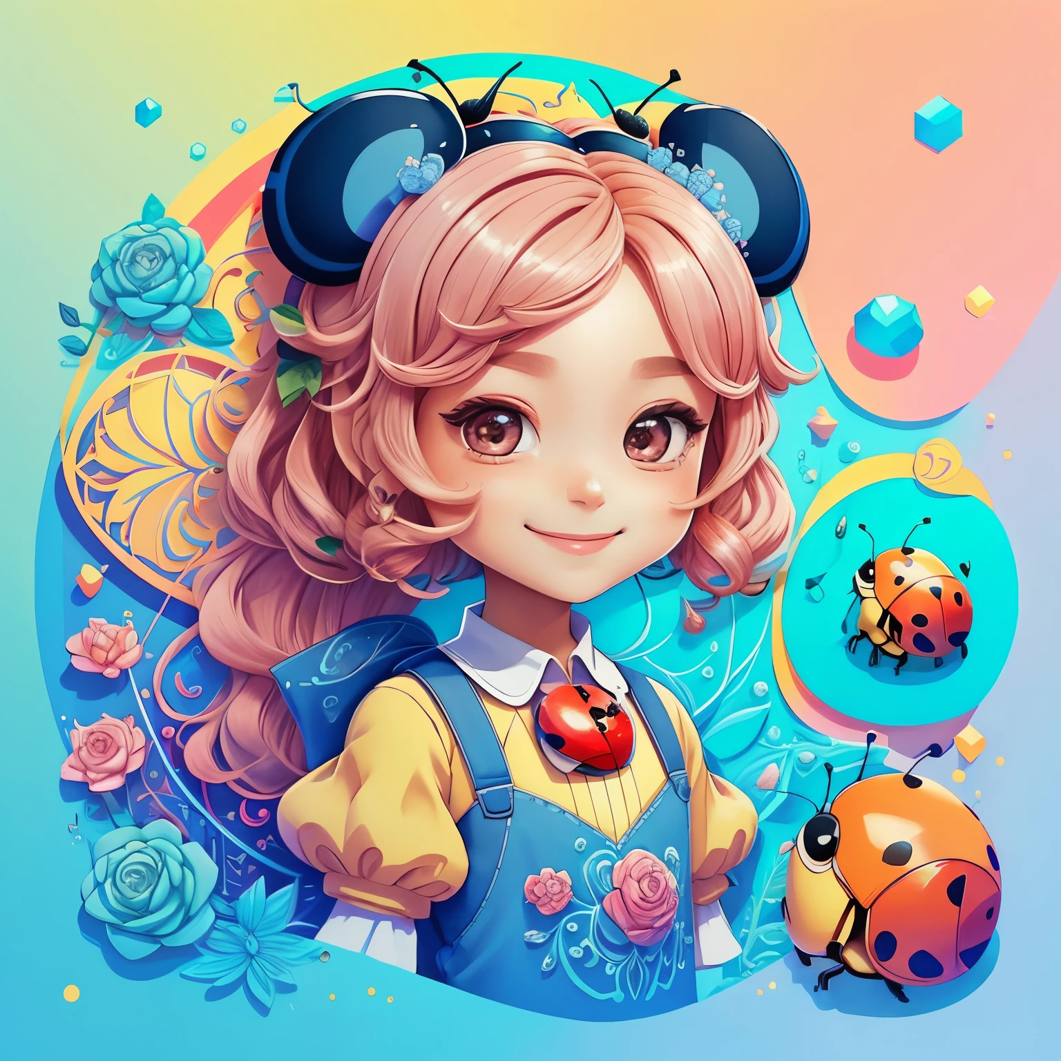 ((cute ladybug smiling in a beautiful garden)) - Criador: Walt Disney2023) ), ,, ( Walt Disney acolchoamento ,multidimensional geometric wall PORTRAIT, arte, Chibi,
Yang08k, lindo, Colouring,Rose
Primary works, qualidade superior, melhor qualidade, Arte Oficial, Beautiful and Aesthetic,)) ), ,, Walt Disney acolchoamento ,multidimensional geometric wall PORTRAIT, arte, Chibi,
Yang08k, lindo, (Colouring, rosa), amarelo ,azul ,vermelho e branco)
Primary works, qualidade superior, melhor qualidade, Arte Oficial, Beautiful and Aesthetic,