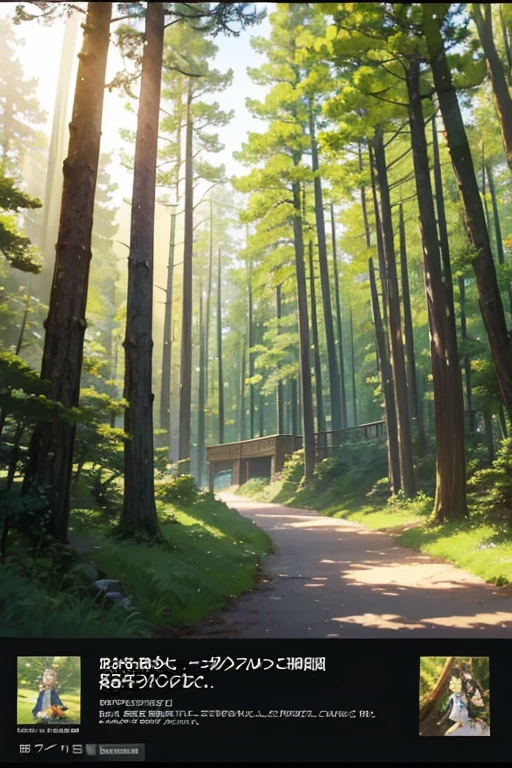 Anime scenes of the forest，There is a path and a row of chairs, Official animation stills, anime scene, screenshot from the anime film, anime jade camping, TV animation stills, Today’s recommended anime is still, in the anime film, Anime countryside landscape, Screenshot of the 2012 animation, Popular isekai anime, animation still frame, anime still images